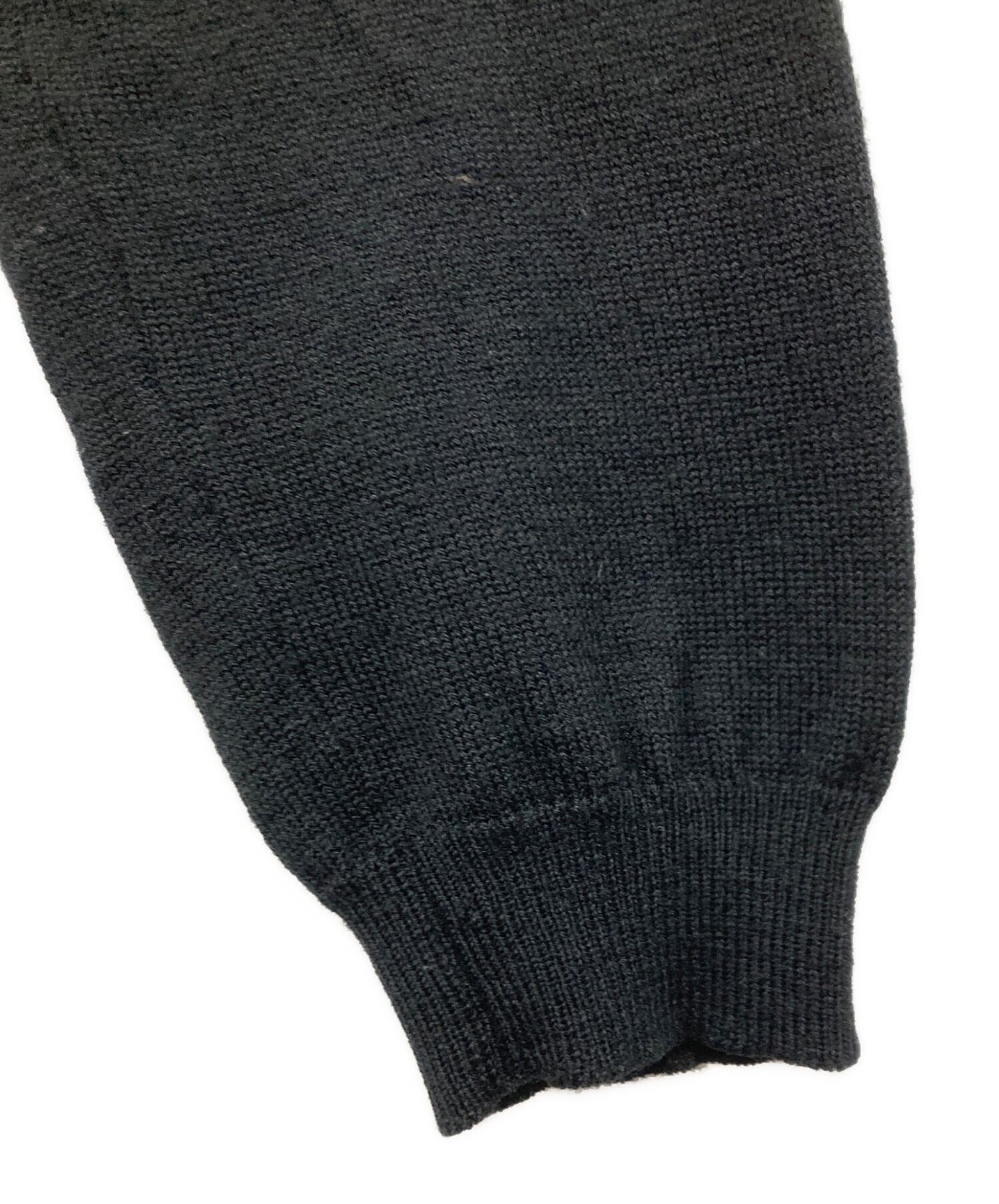 中古・古着通販】PRADA (プラダ) ニットポロシャツ ブラック サイズ:46