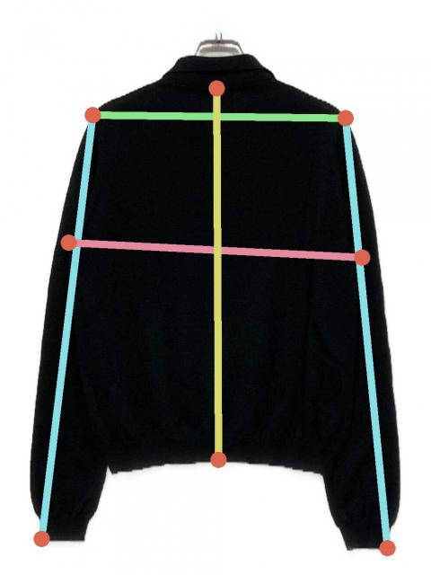 中古・古着通販】PRADA (プラダ) ニットポロシャツ ブラック サイズ:46