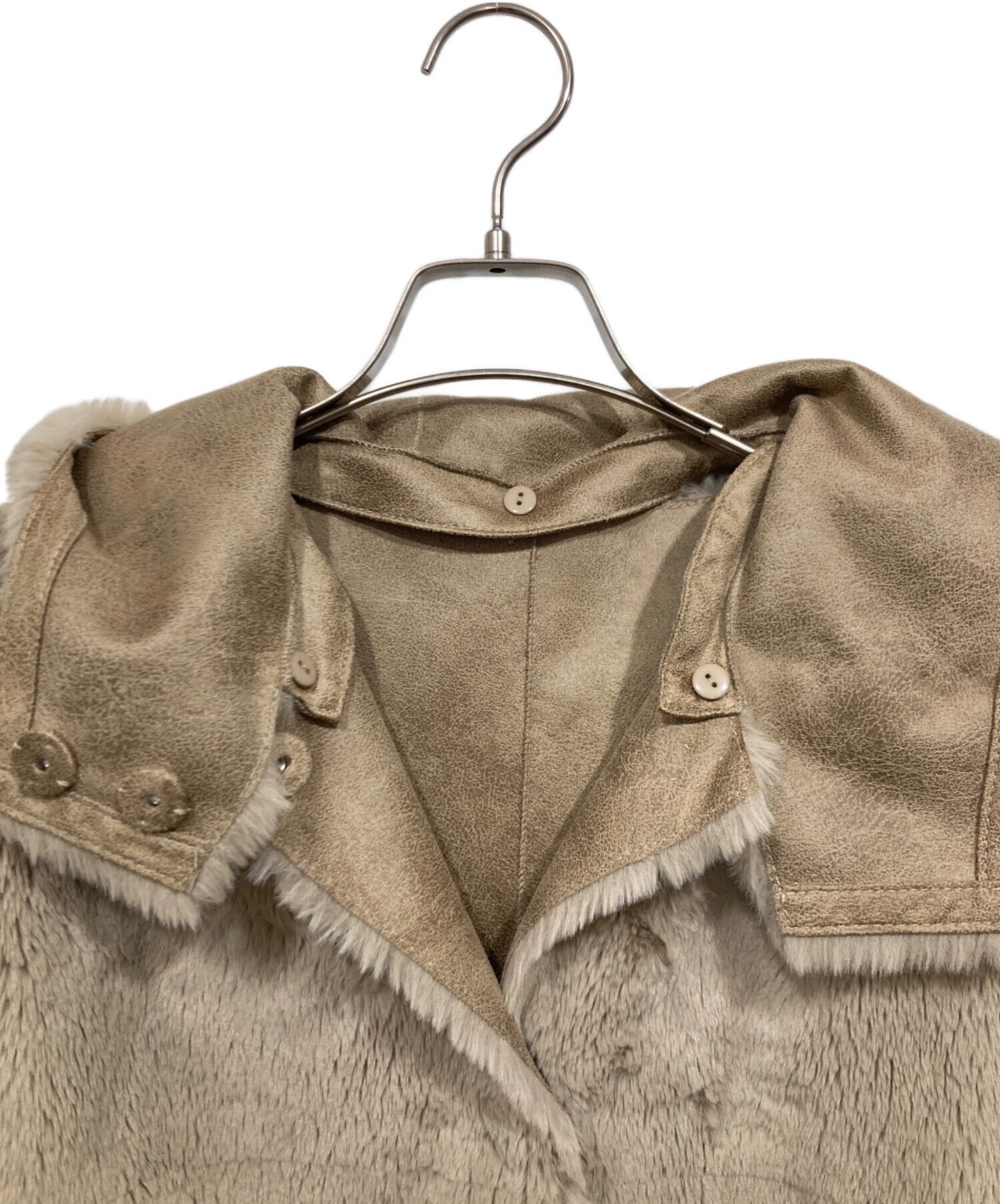 中古・古着通販】Ameri (アメリ) HOOD REVERSIBLE FAKE FUR COAT 