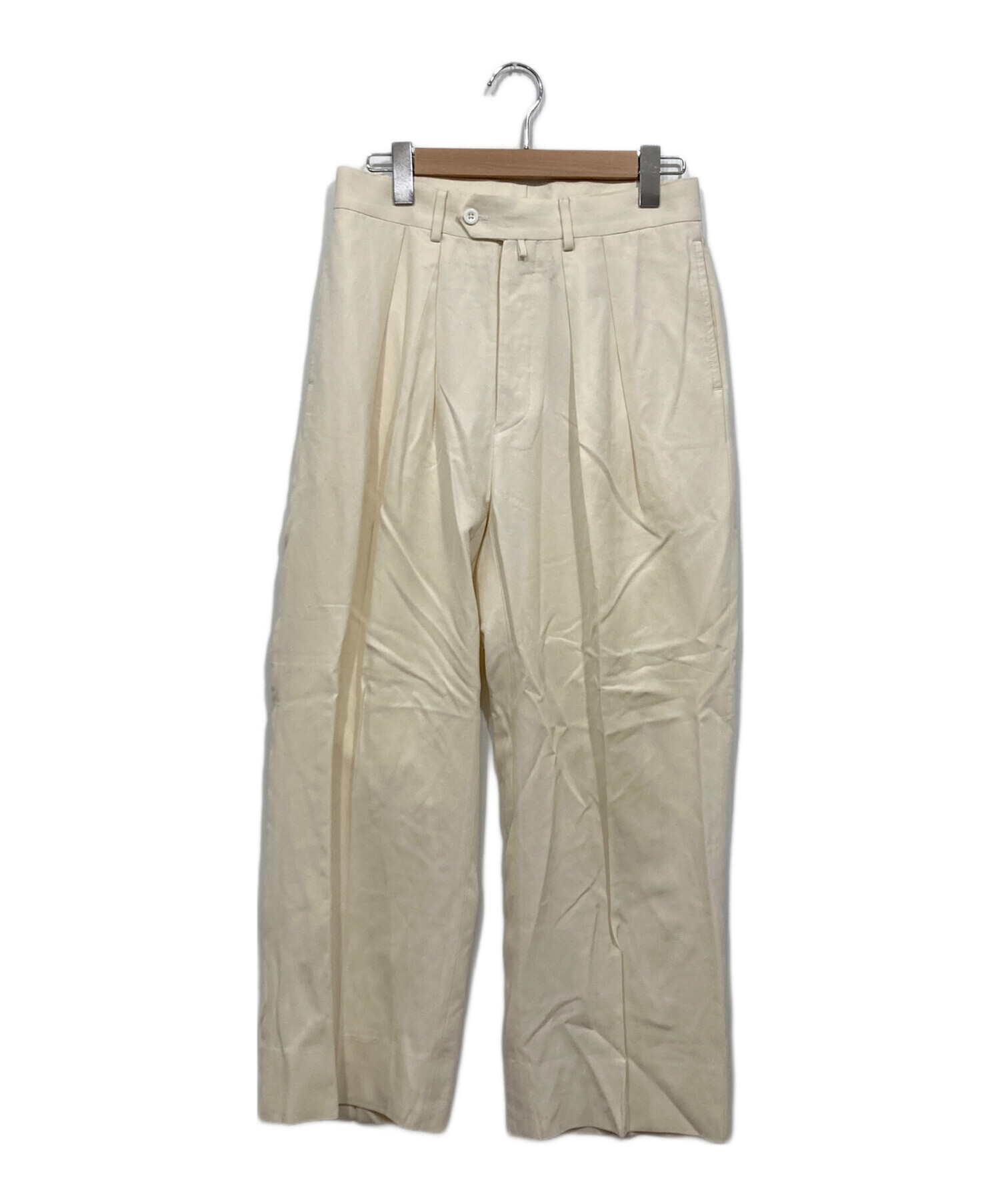 中古・古着通販】NEAT (ニート) 2タックスラックス ホワイト サイズ:44