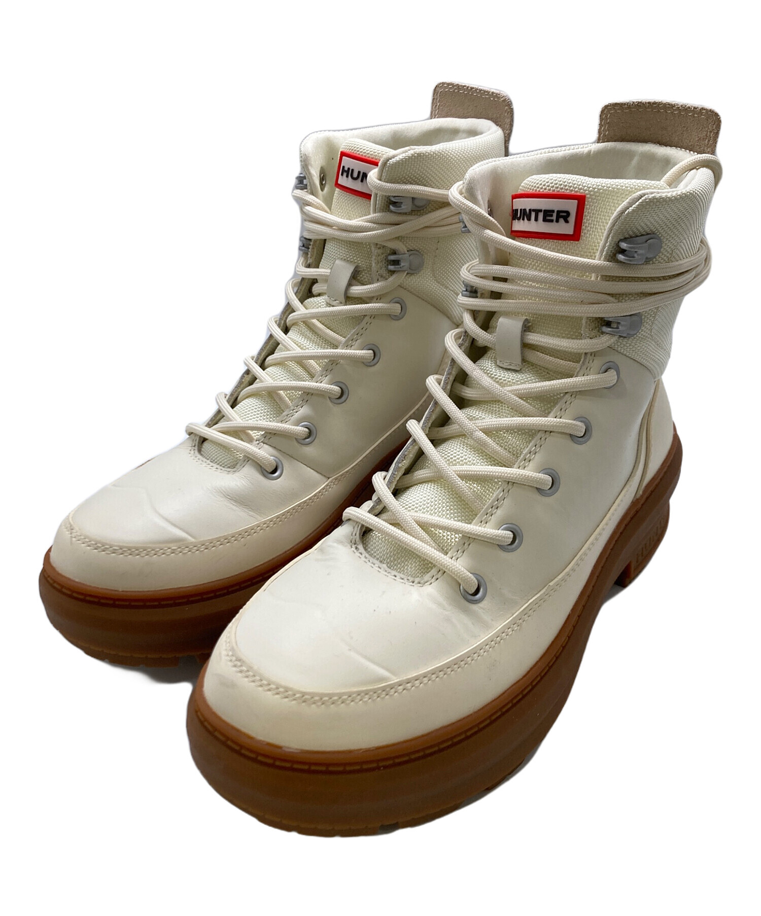 中古・古着通販】HUNTER (ハンター) ショートブーツ アイボリー サイズ