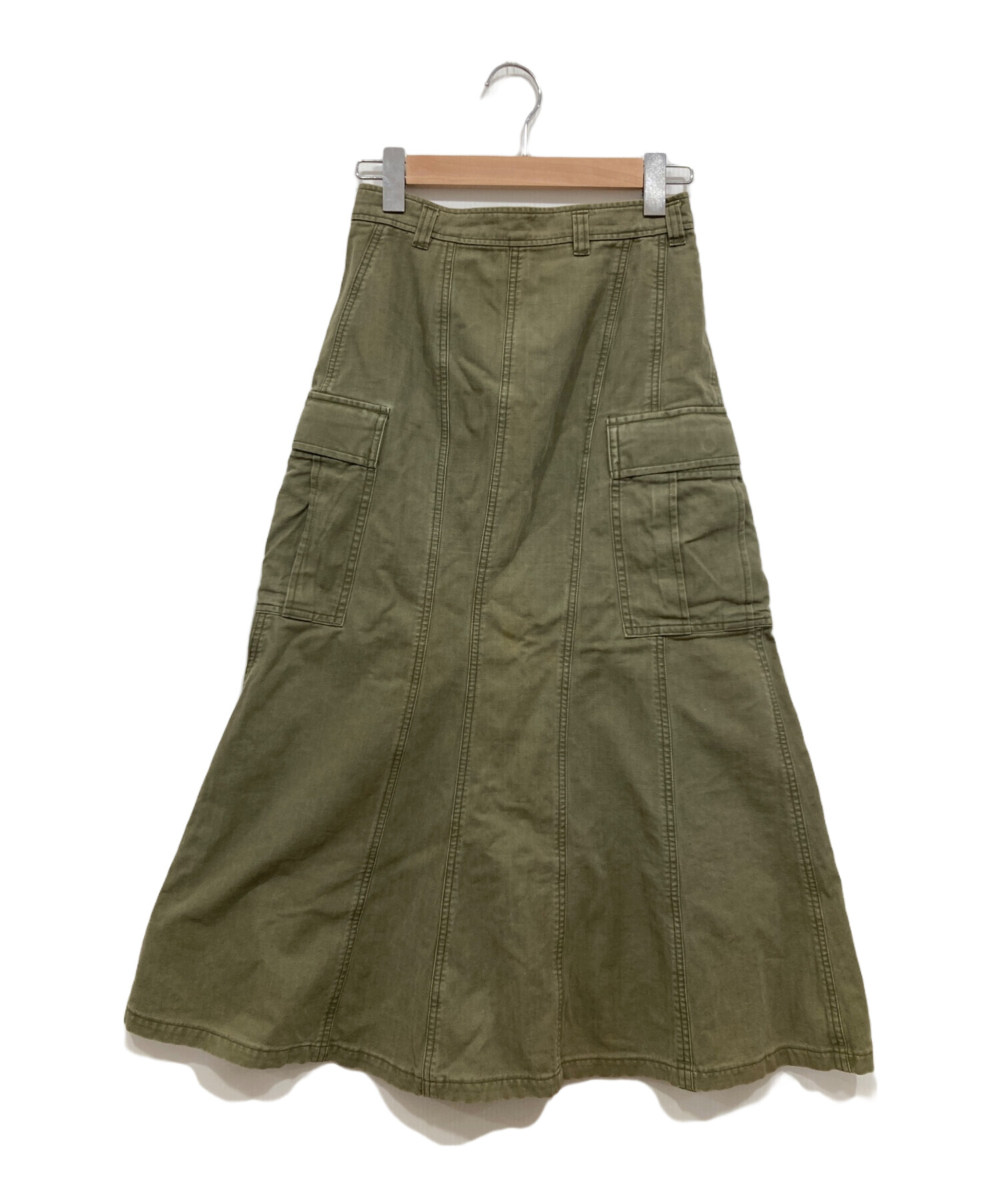 トリココムデギャルソン ☆カーキフレアスカートS トリココムデギャルソン フレアスカート ロング M カーキの通販 by