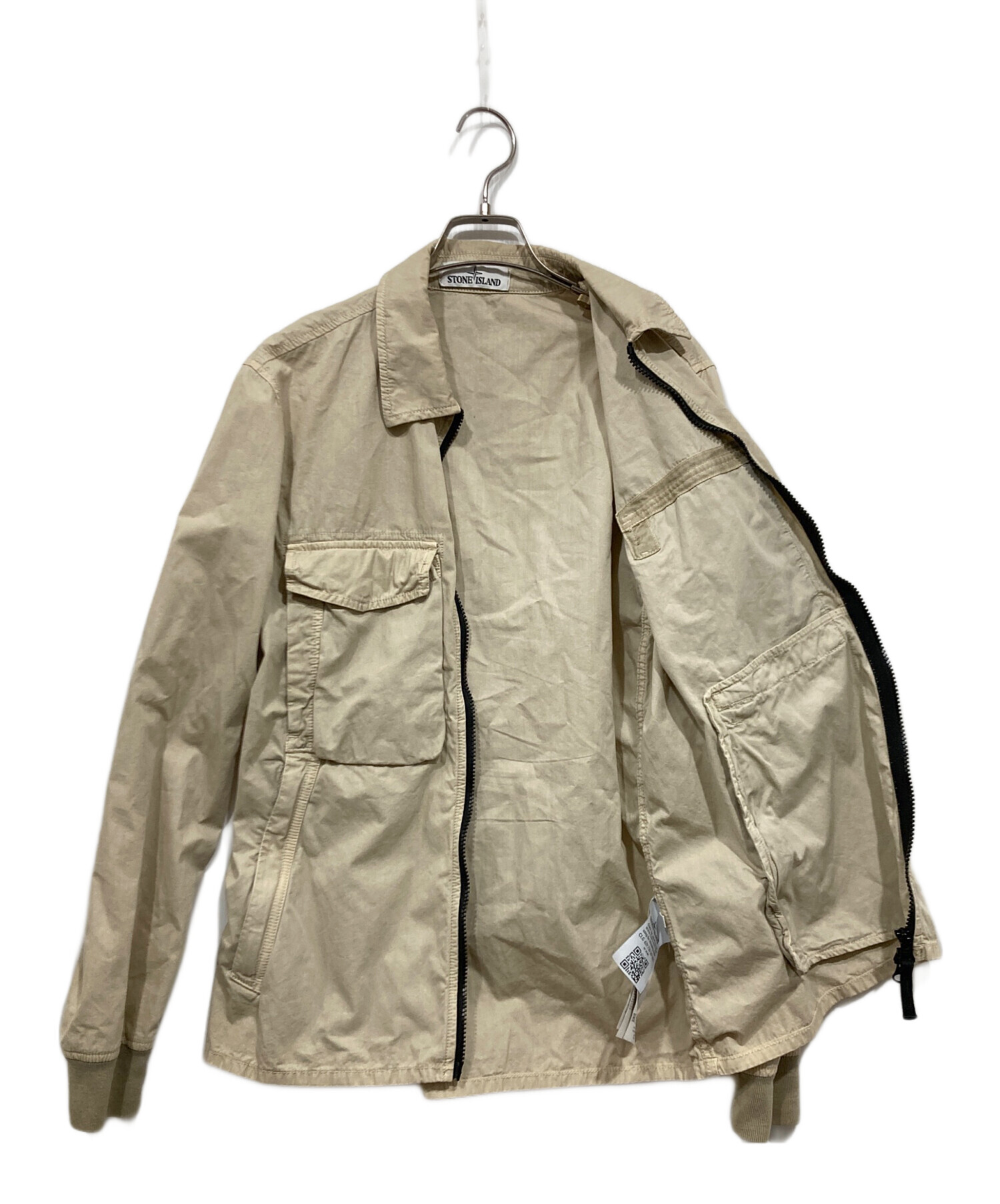 STONE  ベージュ ナイロンジャケット 中古・古着通販】STONE ISLAND (ストーンアイランド) ロゴワッペン