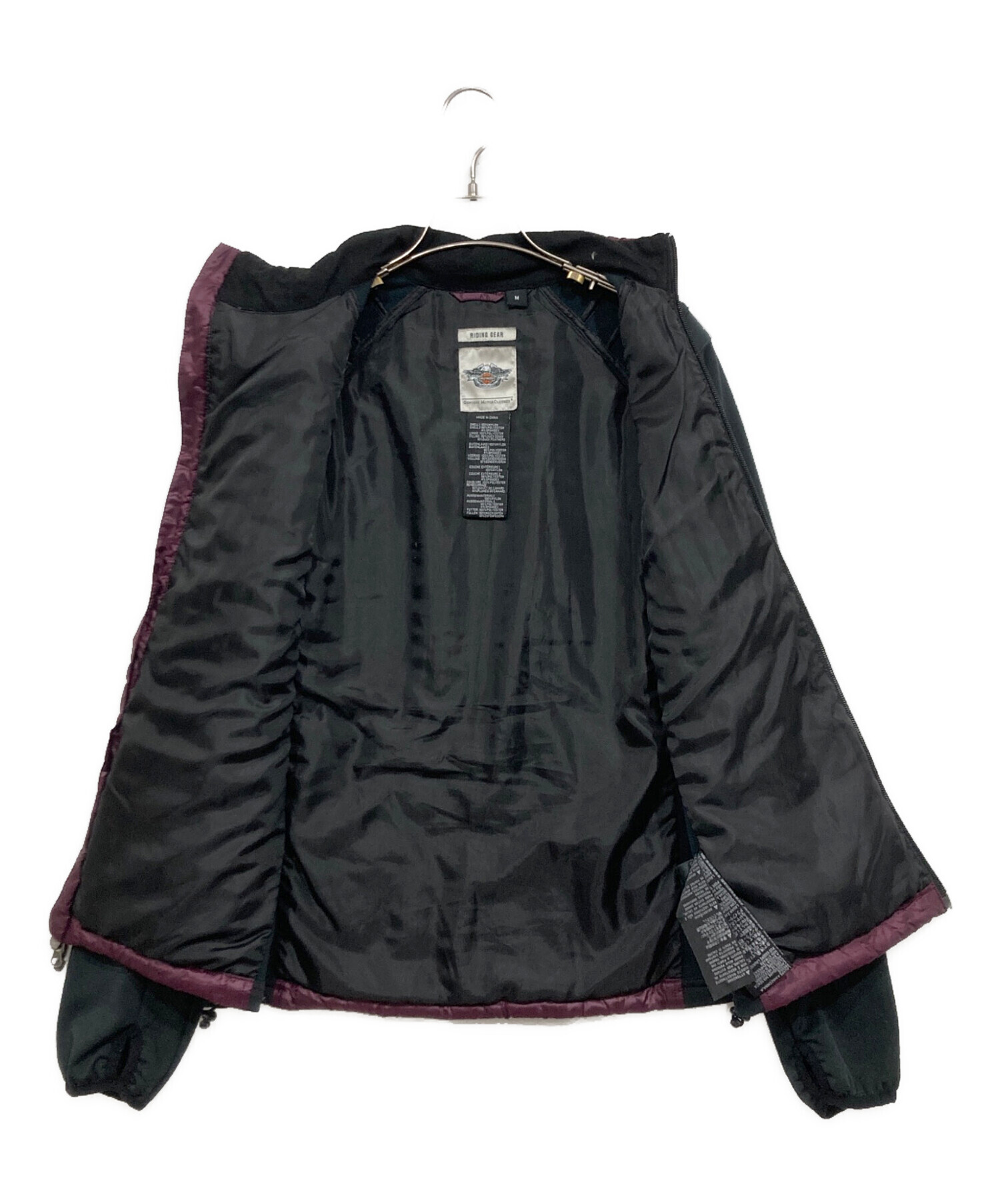 ハーレー ダビッドソン モーターサイクル 中綿 ブルゾン 黒 M〜L相当 ハーレー ダビッドソン モーターサイクル 中綿 ブルゾン 黒 L〜XL程