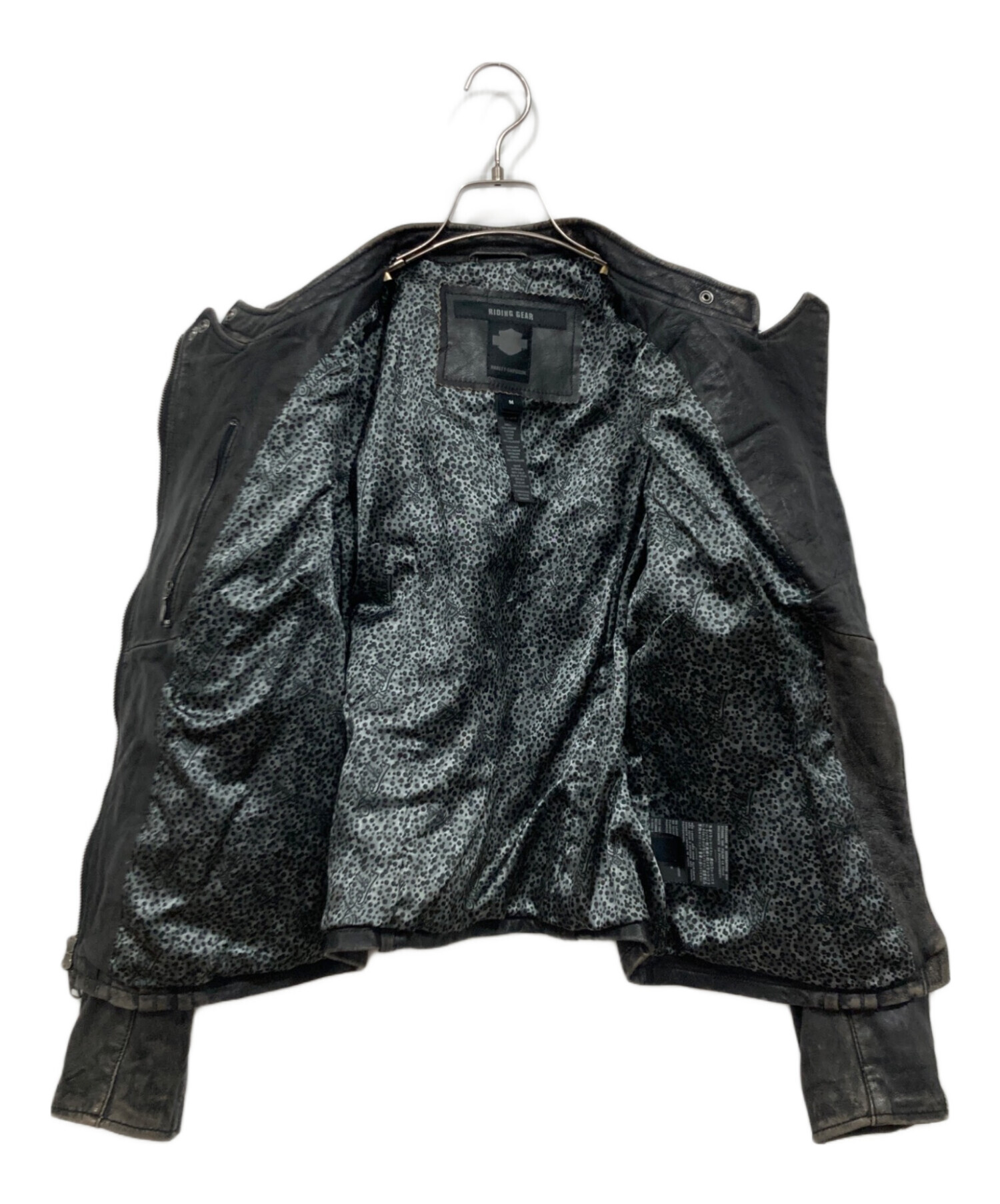 【美品】 ライディング ライダース レザー ジャケット M ブラック ほぼ未使用 中古・古着通販】HARLEY-DAVIDSON (ハーレーダビッドソン) レザー