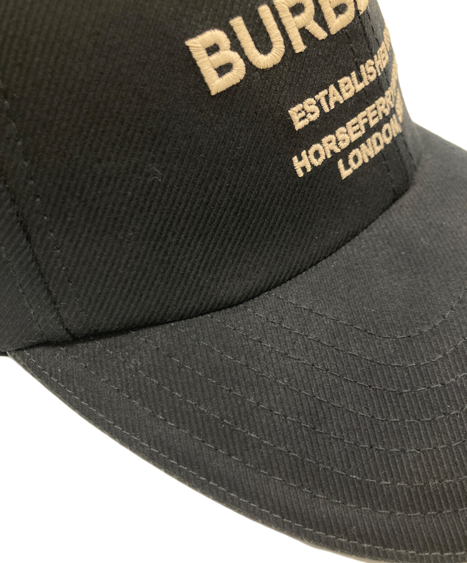 Burberry バーバリー キャップ ブラック 中古・古着通販】BURBERRY (バーバリー) キャップ ブラック｜ブランド