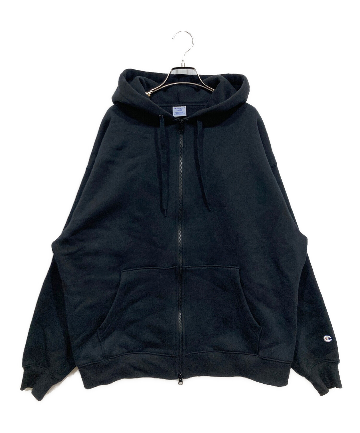 中古・古着通販】Champion (チャンピオン) ジップパーカー ブラック