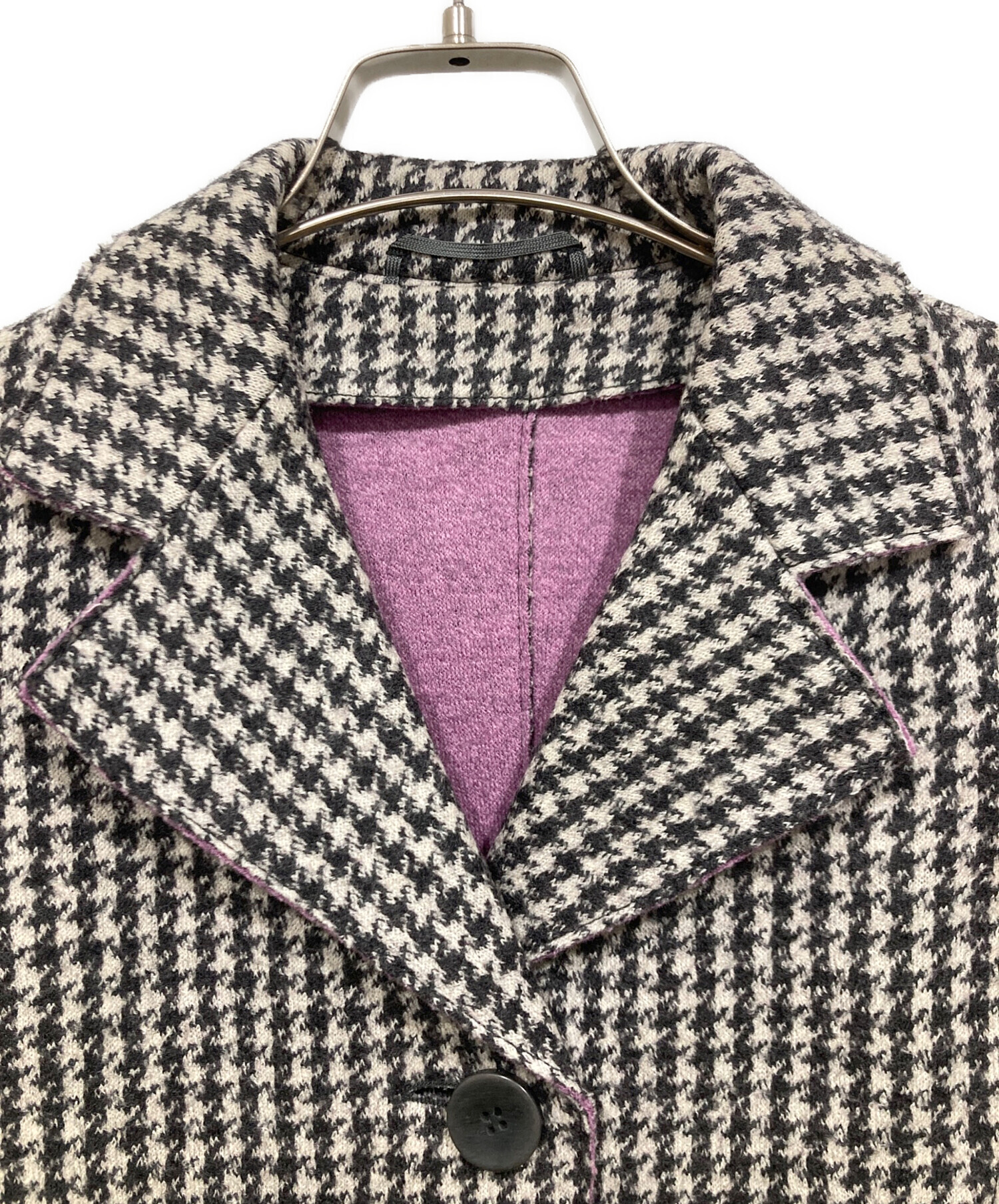 中古・古着通販】MaxMara (マックスマーラ) 千鳥柄コート グレー