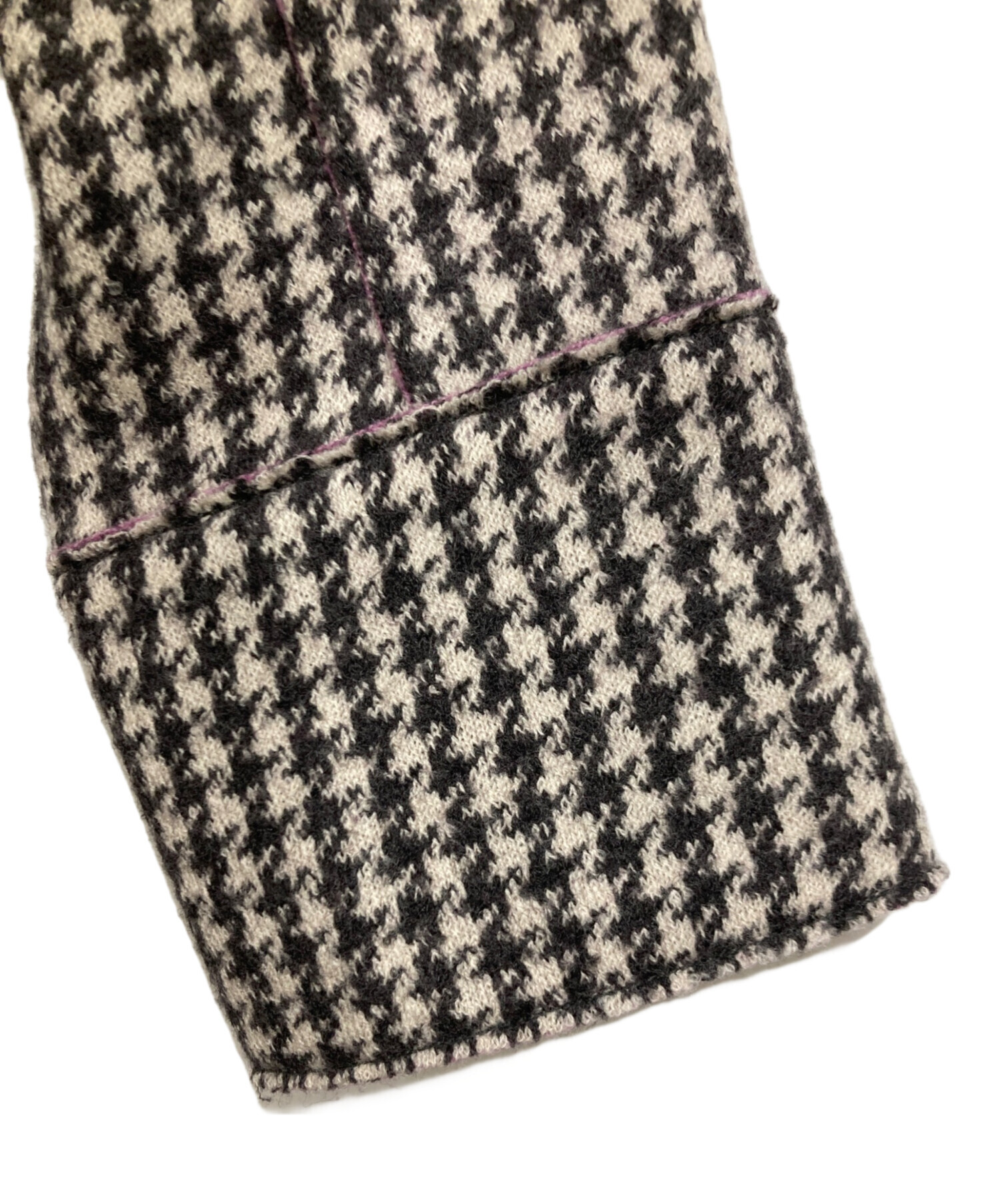 中古・古着通販】MaxMara (マックスマーラ) 千鳥柄コート グレー