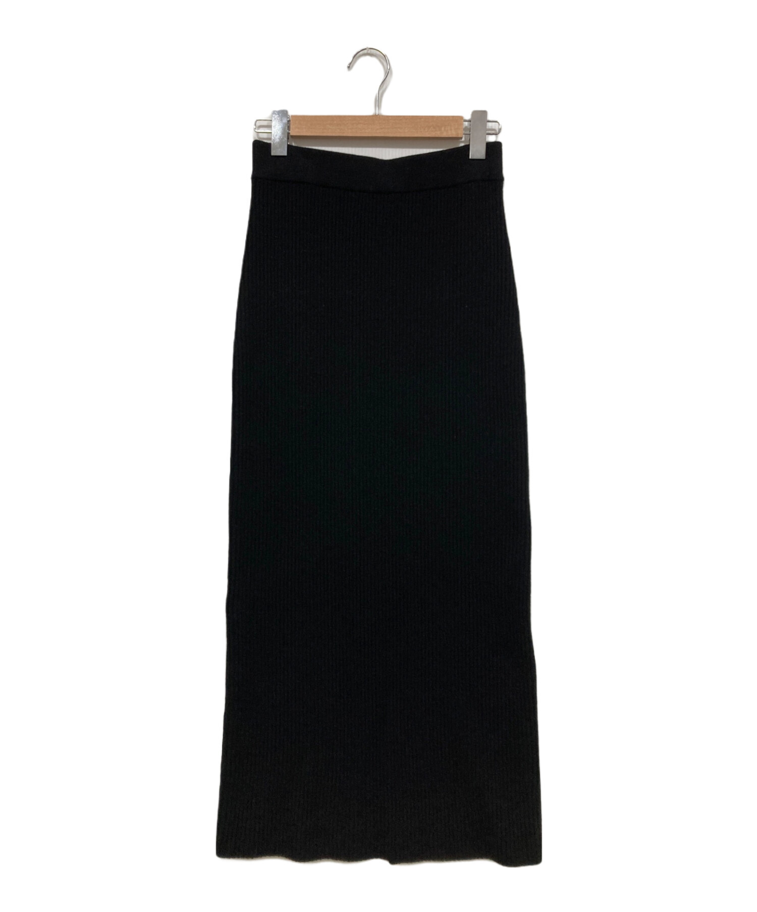 【タグ付未使用】AP STUDIO ニットスカート フリー ブラック 中古・古着通販】AP STUDIO (エーピーストゥディオ) ロングマキシ