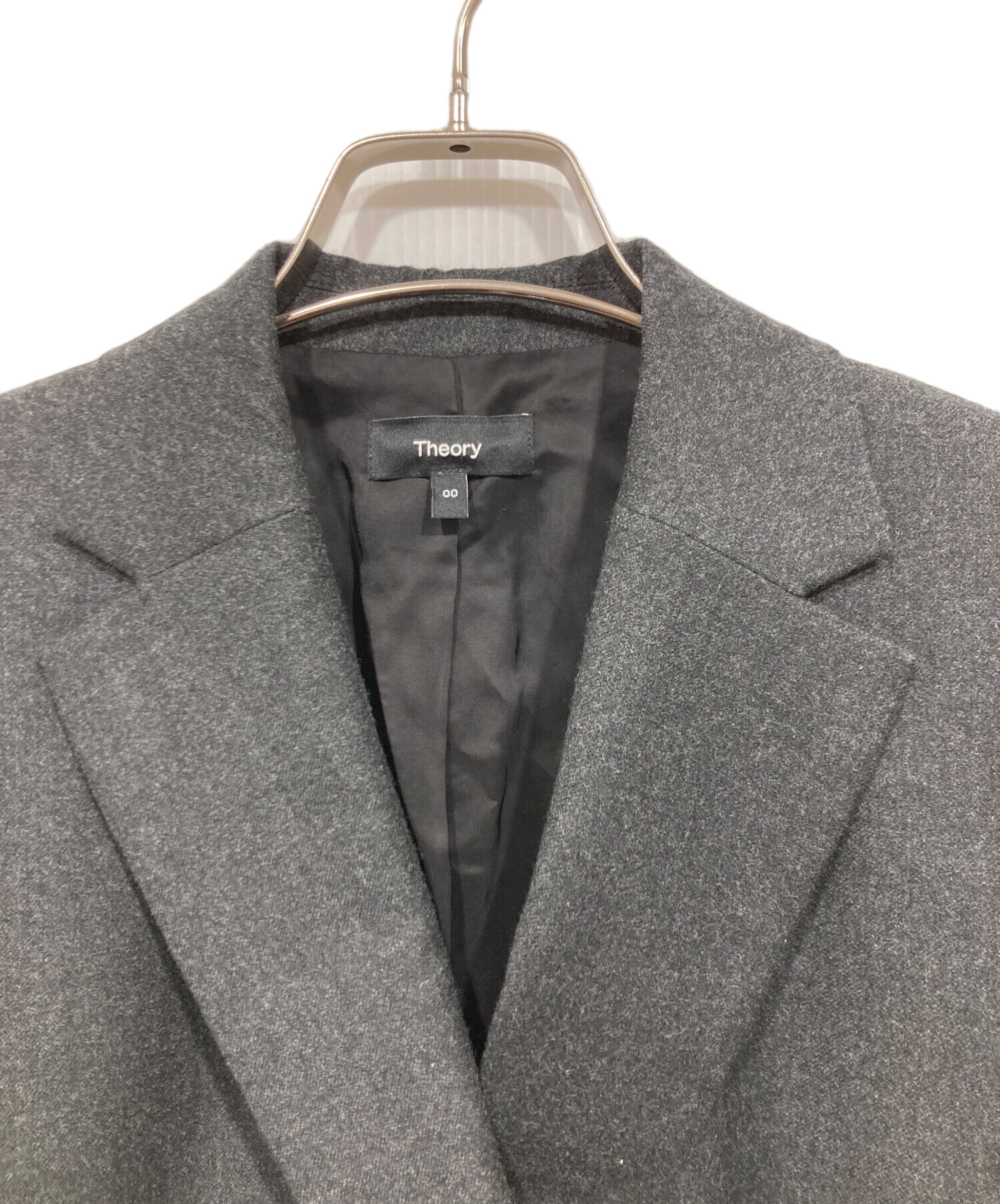 【新品未使用】セオリー　テーラードジャケット　アンコン　タグ付き　1b　2サイズ Theory - theory セオリー テーラード ジャケット size2/黒