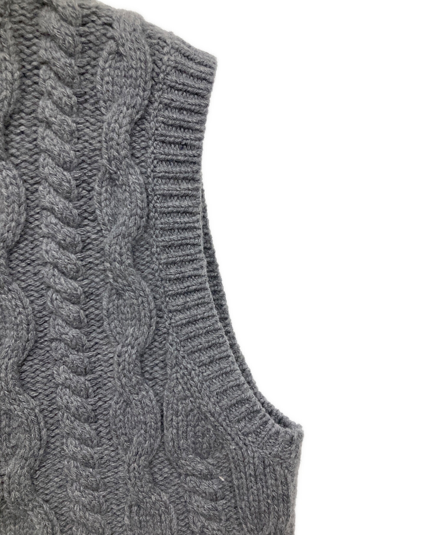 中古・古着通販】theory (セオリー) ケーブルニットベスト グレー