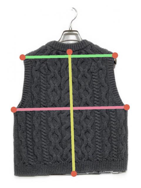 中古・古着通販】theory (セオリー) ケーブルニットベスト グレー