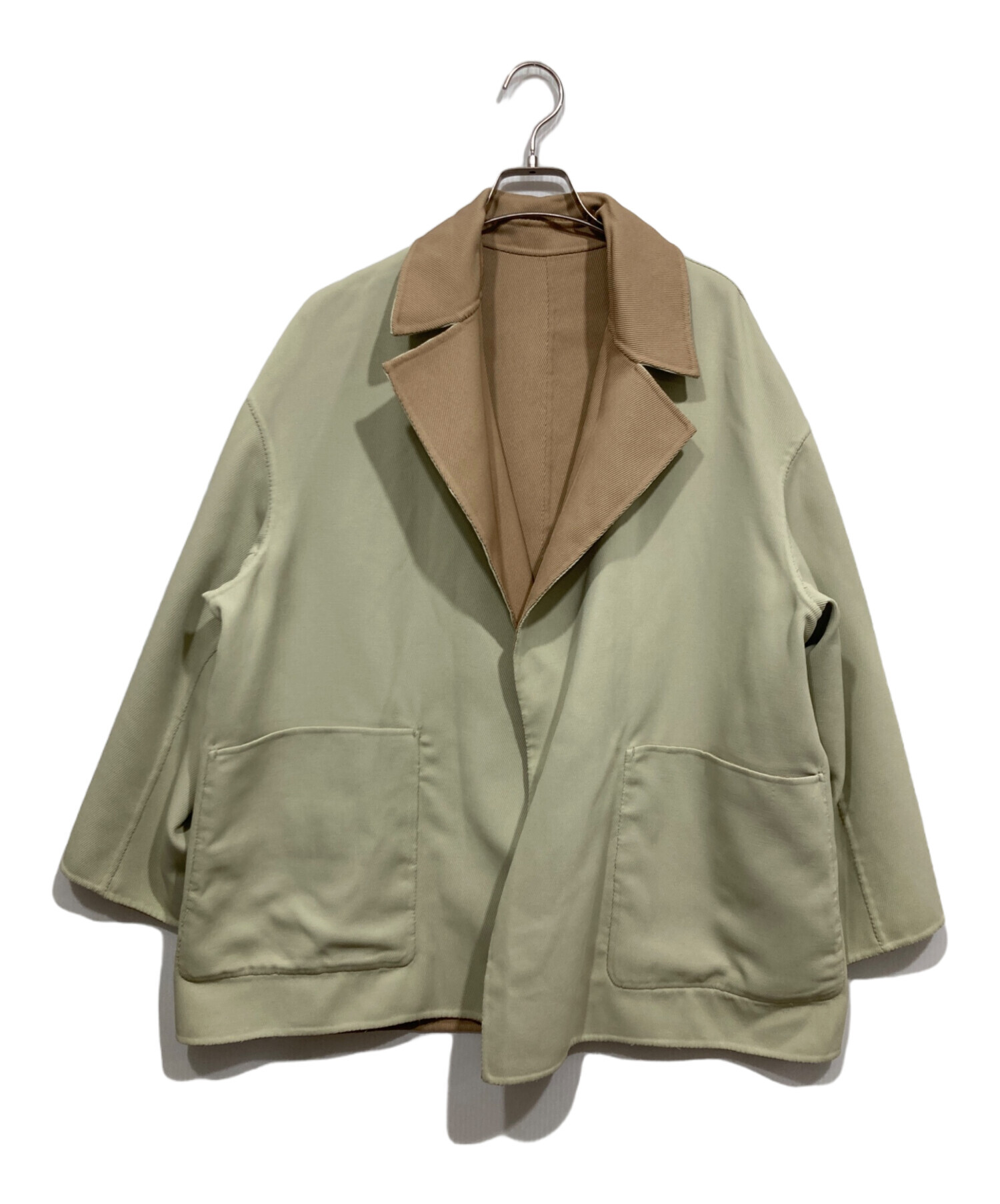 中古・古着通販】qualite (カリテ) リバーシブルジャケット ベージュ 