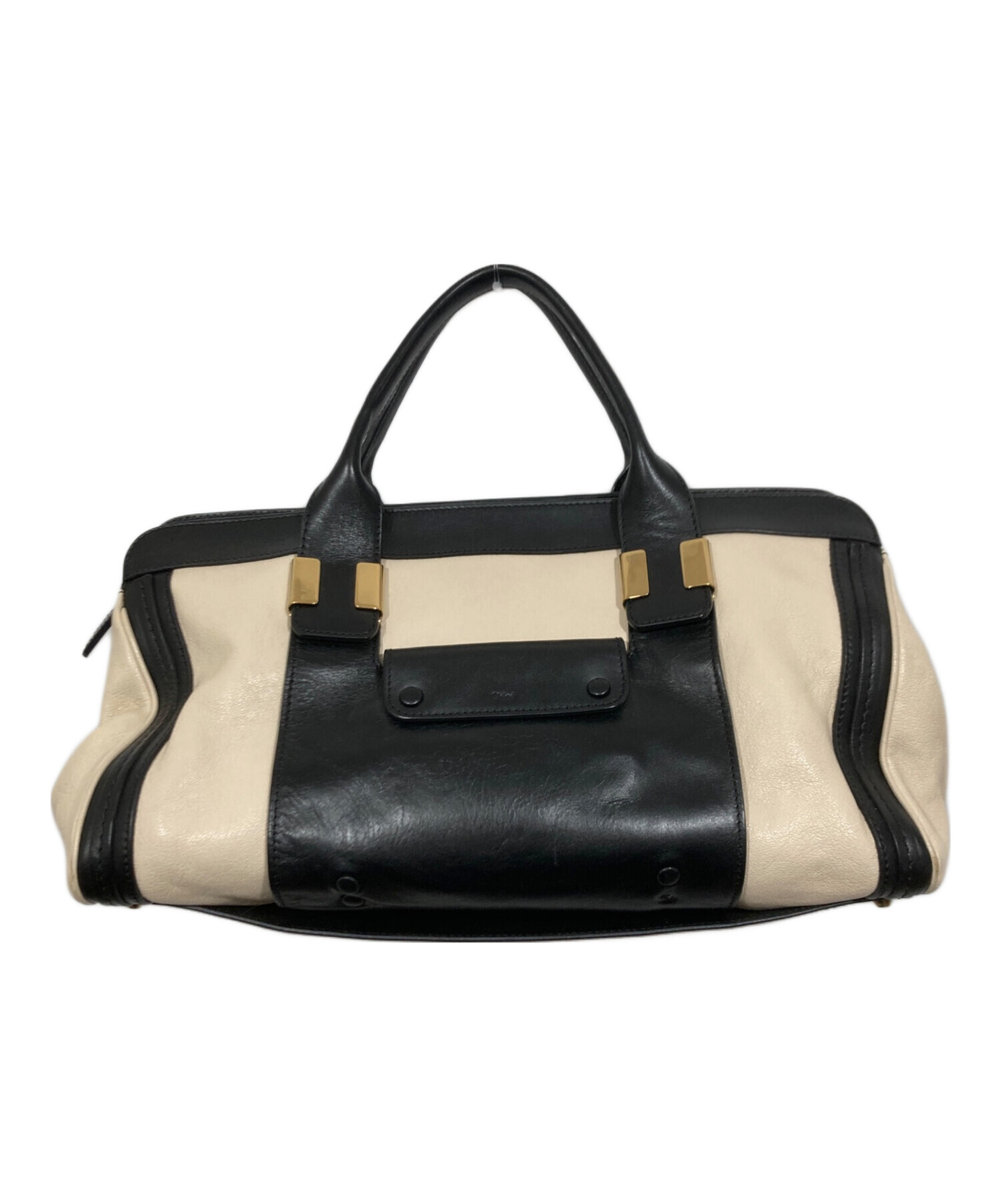 中古・古着通販】Chloe (クロエ) アリス2WAYバッグ ホワイト×ブラック 