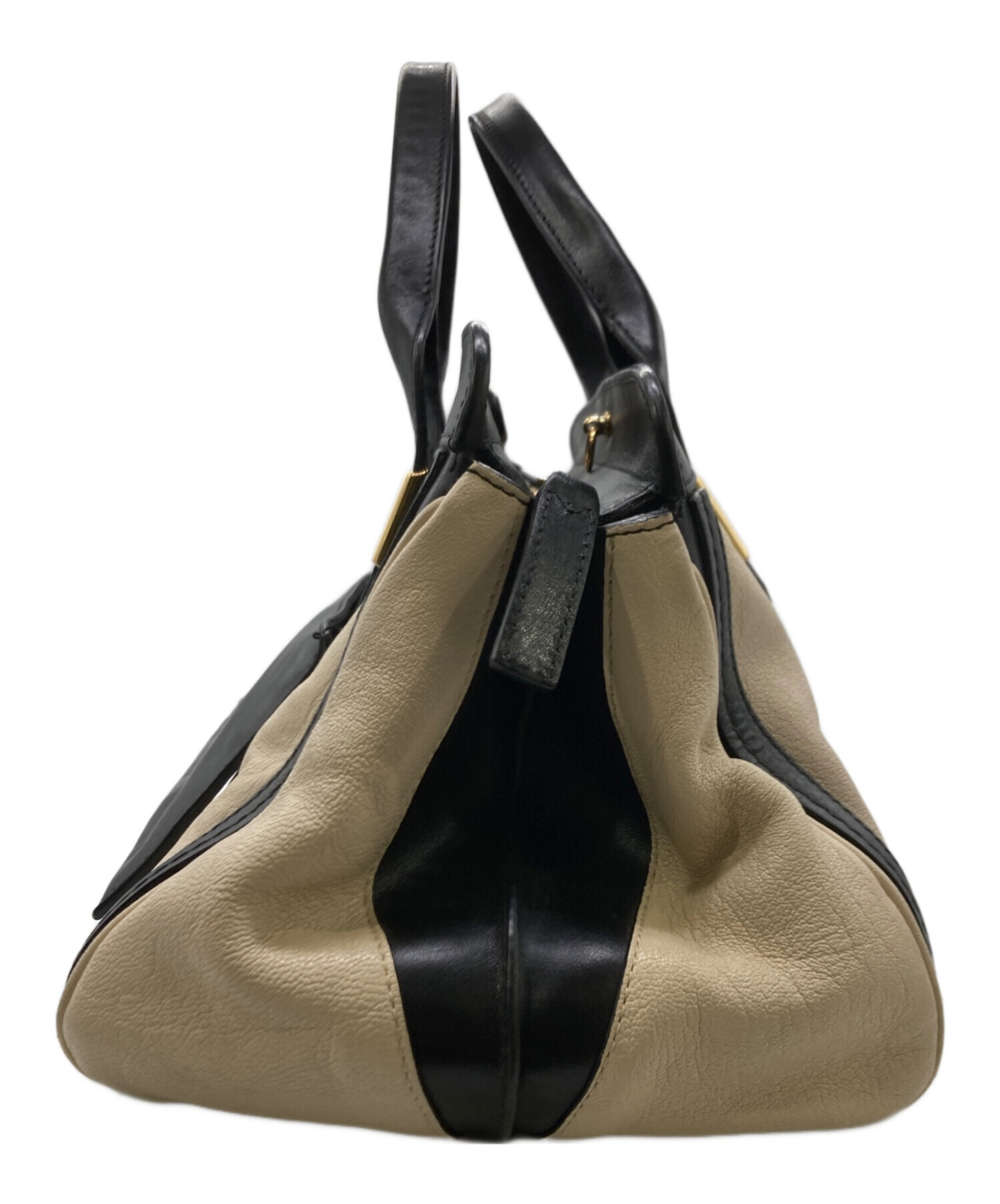 中古・古着通販】Chloe (クロエ) アリス2WAYバッグ ホワイト×ブラック 