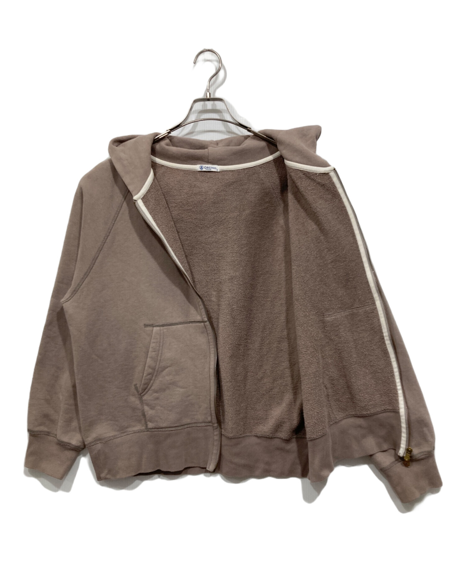 中古・古着通販】ORCIVAL (オーシバル) フルジップパーカー ベージュ