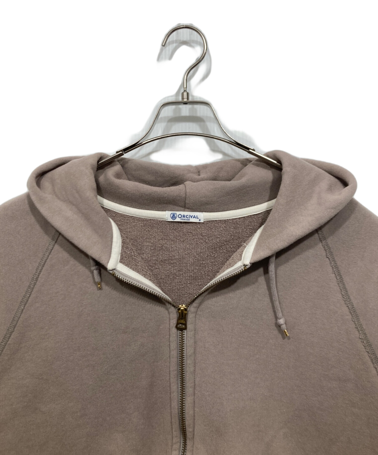 中古・古着通販】ORCIVAL (オーシバル) フルジップパーカー ベージュ
