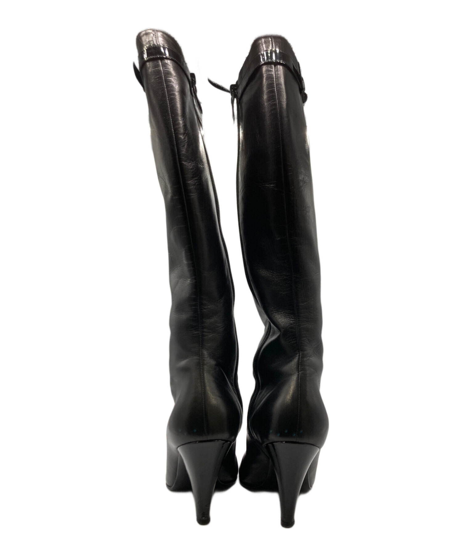 Chanel 黒 ロングブーツ 高ヒール、サイス　37 C。 中古・古着通販】CHANEL (シャネル) ロングブーツ ブラック サイズ:37