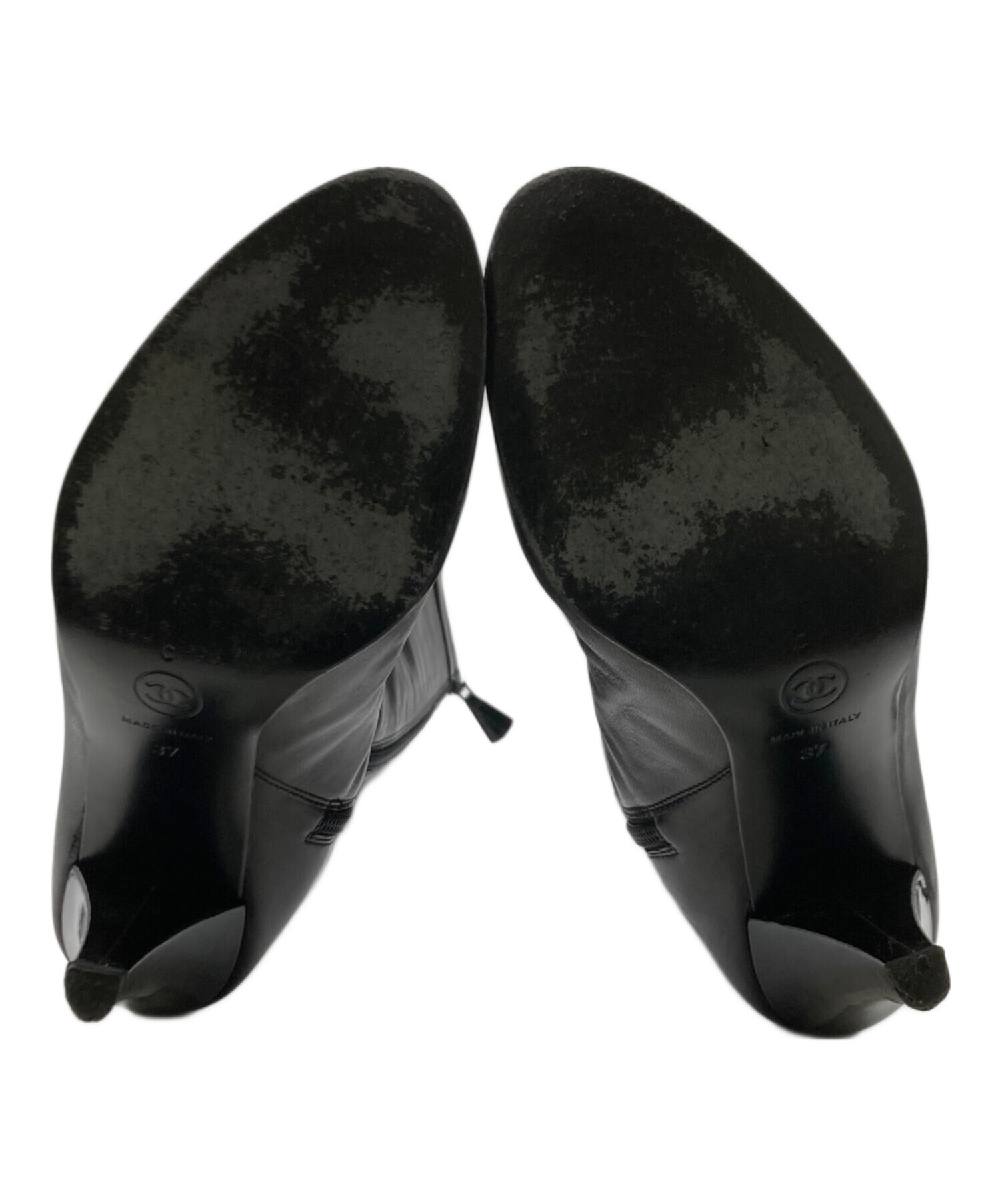 中古・古着通販】CHANEL (シャネル) ロングブーツ ブラック サイズ:37