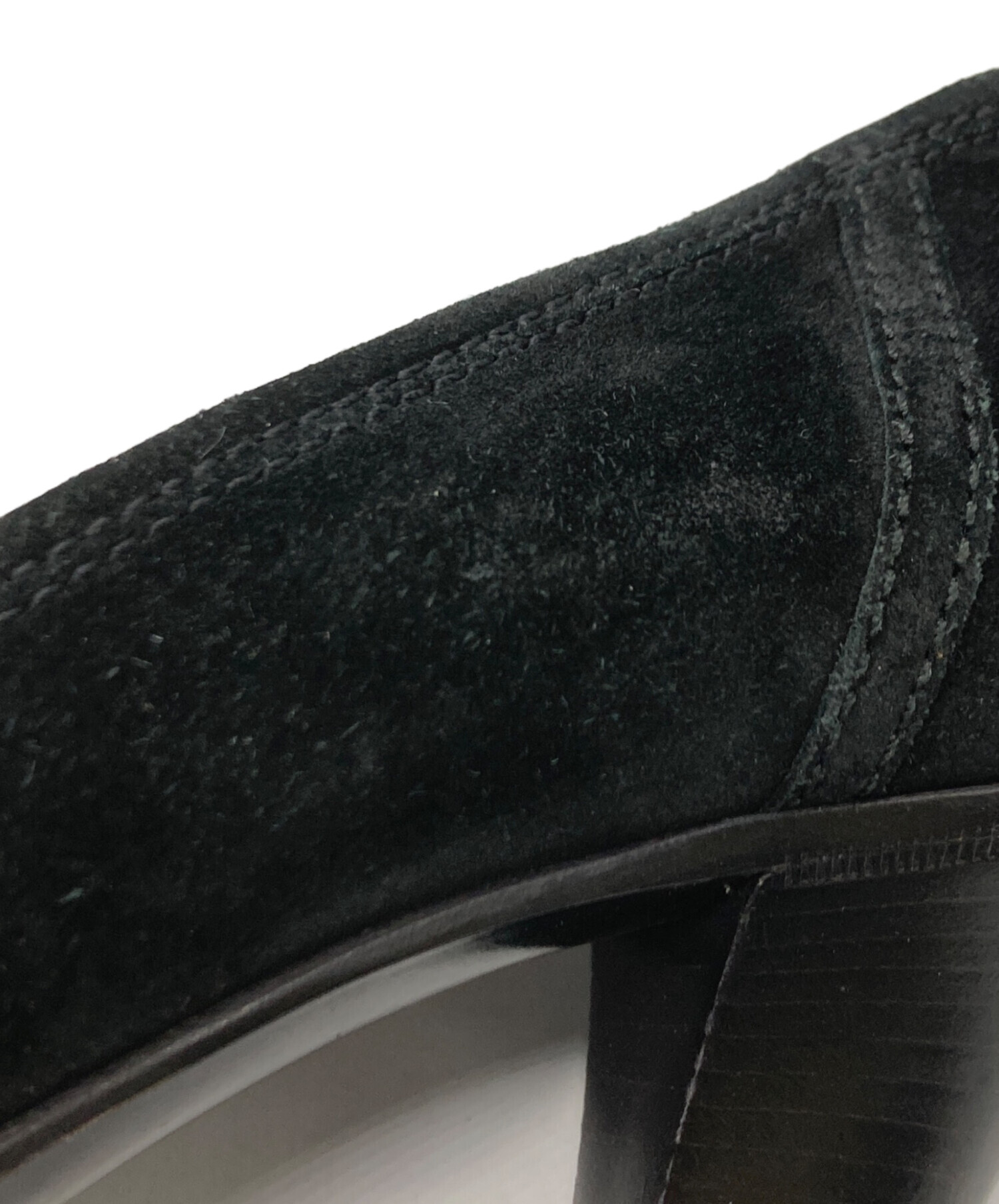 値下げGUCCI レディーススエードパンプス37インチ　ブラック 値下げGUCCI レディーススエードパンプス37インチ ブラック