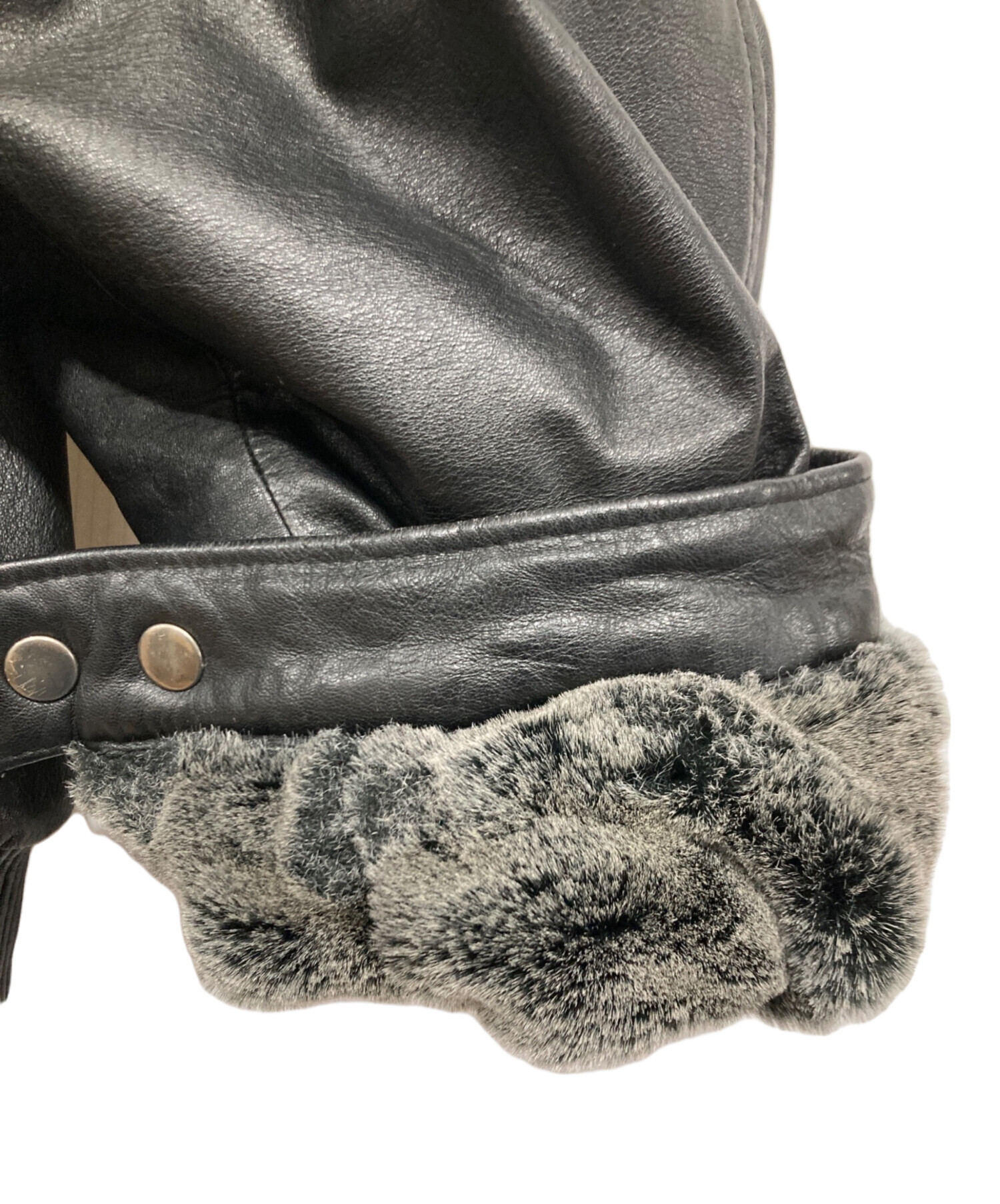 美品 希少サイズ 5XL PHAT FARM レザージャケット ロゴ刺繍 羊革 中古・古着通販】PHAT FARM (ファットファーム) レザージャケット