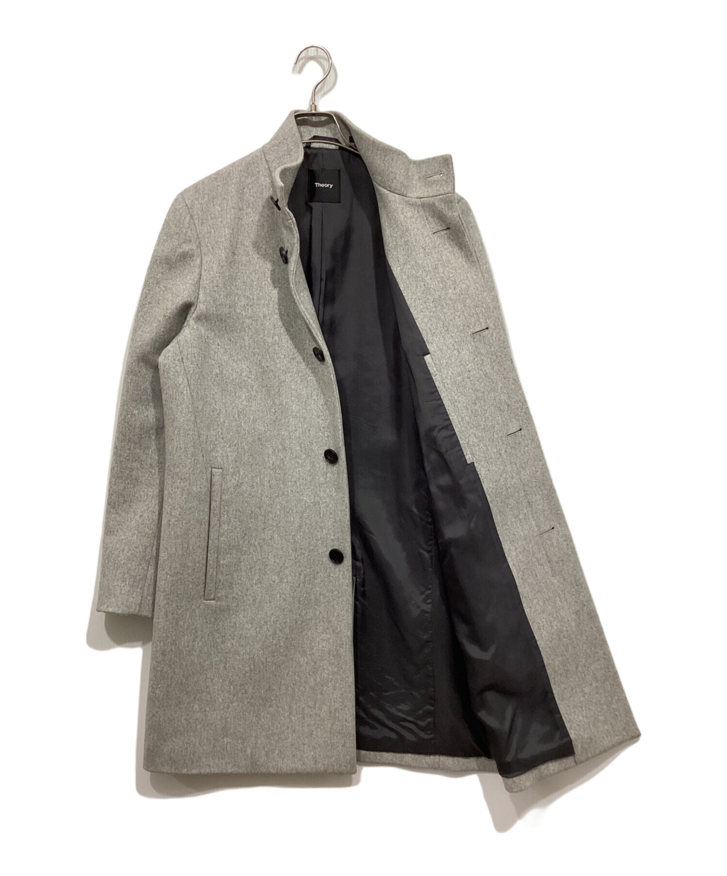 中古・古着通販】theory (セオリー) スタンドカラーコート グレー