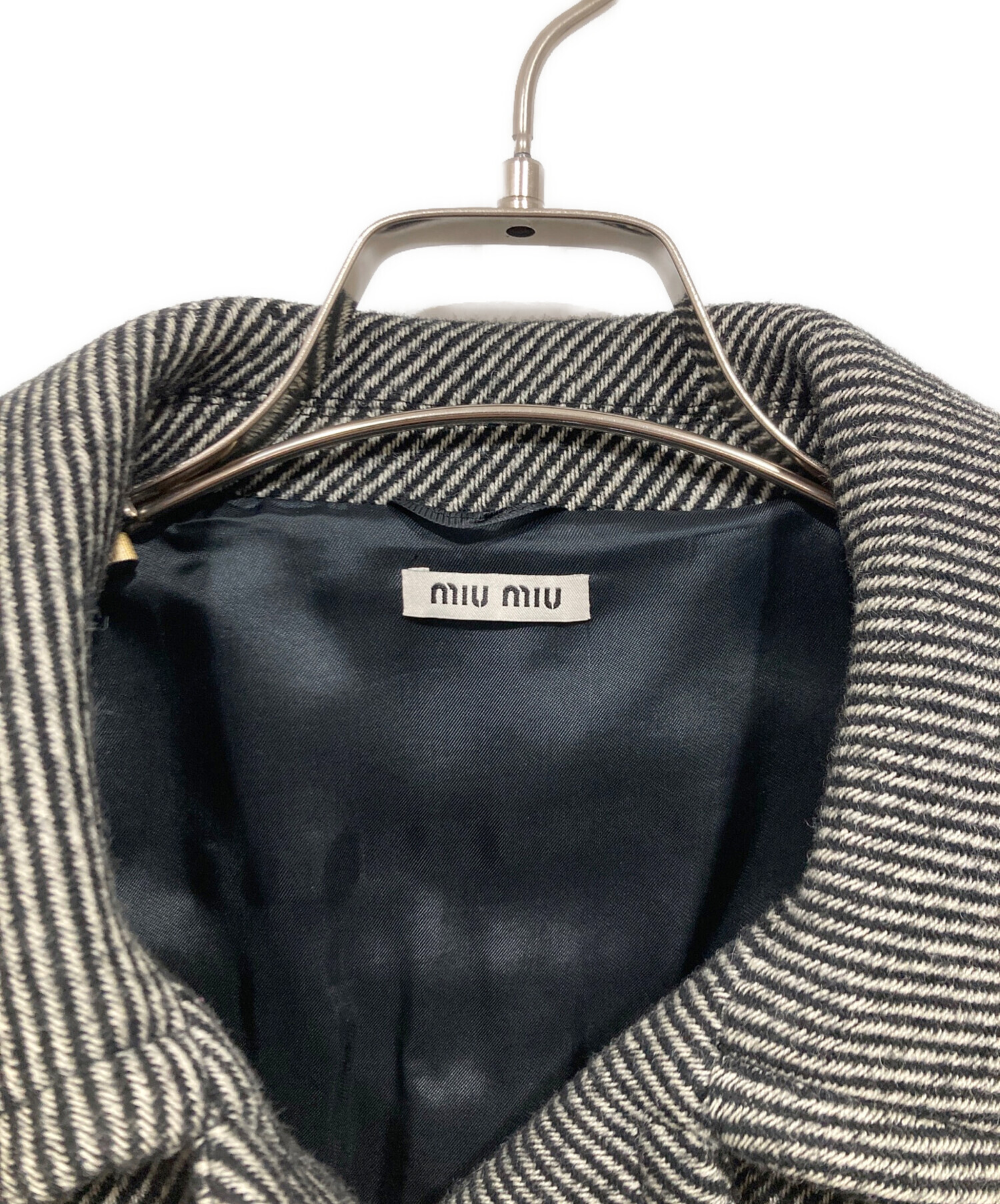 中古・古着通販】MIU MIU (ミュウミュウ) ダブルフェイスコート グレー