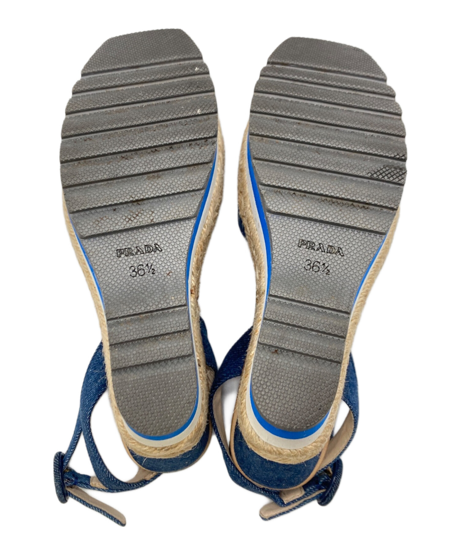 中古・古着通販】PRADA (プラダ) デニムストラップサンダル 中古・古着通販】PRADA (プラダ) デニムストラップサンダル
