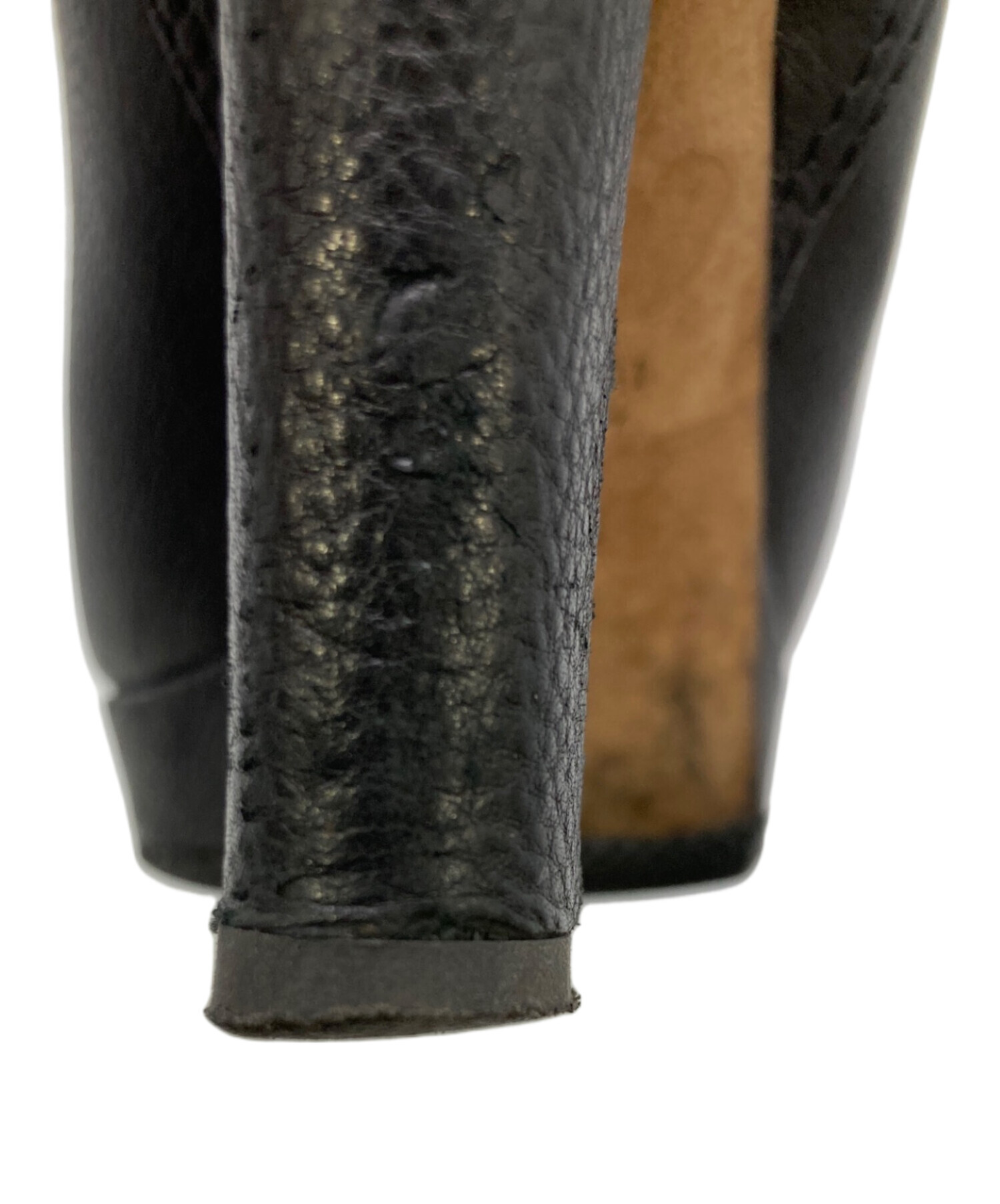 GUCCI ブラック フリンジ ブーツ 中古・古着通販】GUCCI (グッチ) ロングヒールフリンジブーツ ブラック