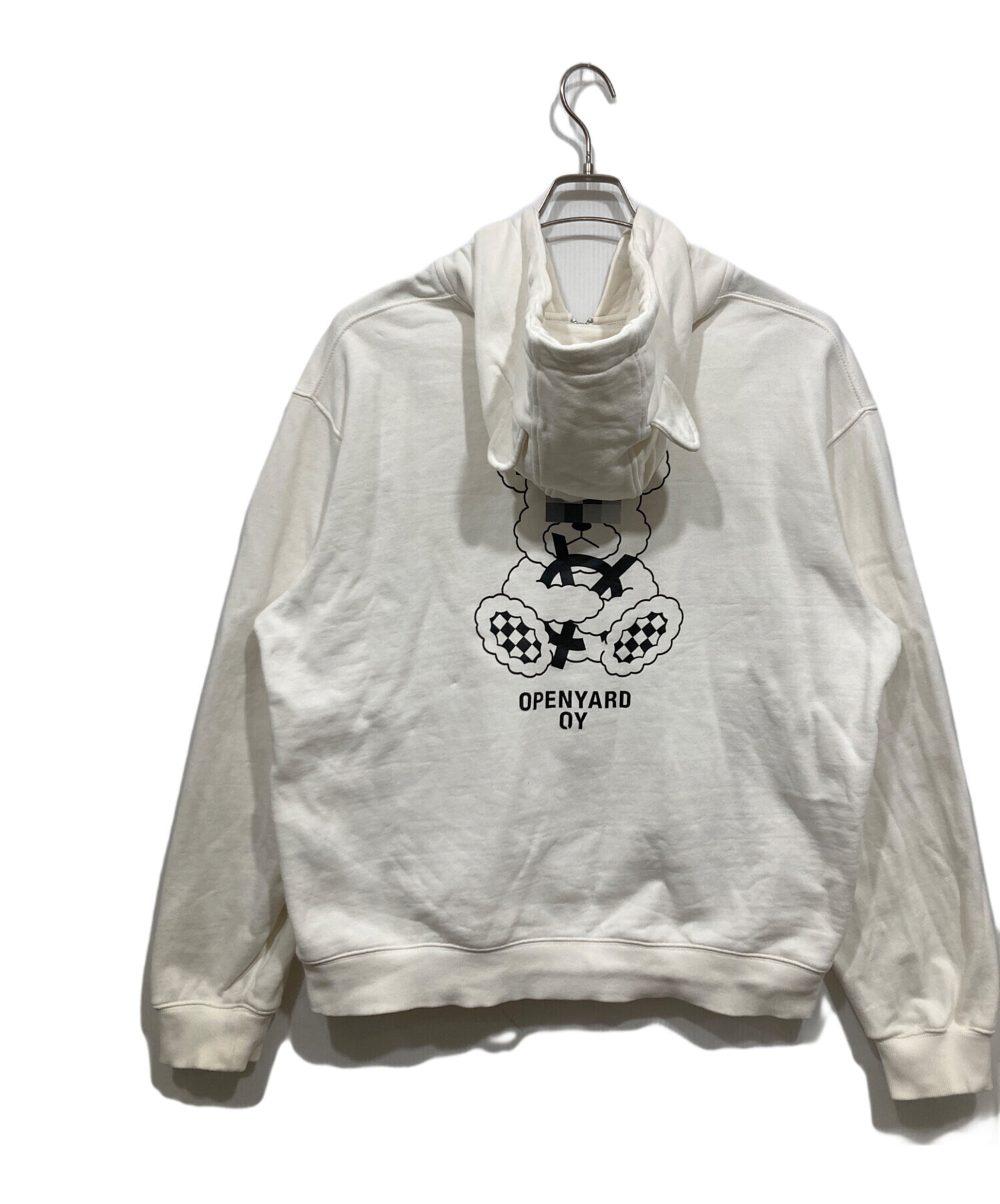 OY フルジップパーカー ホワイト 中古・古着通販】OY (オーワイ) ベアプリントジップパーカー ホワイト