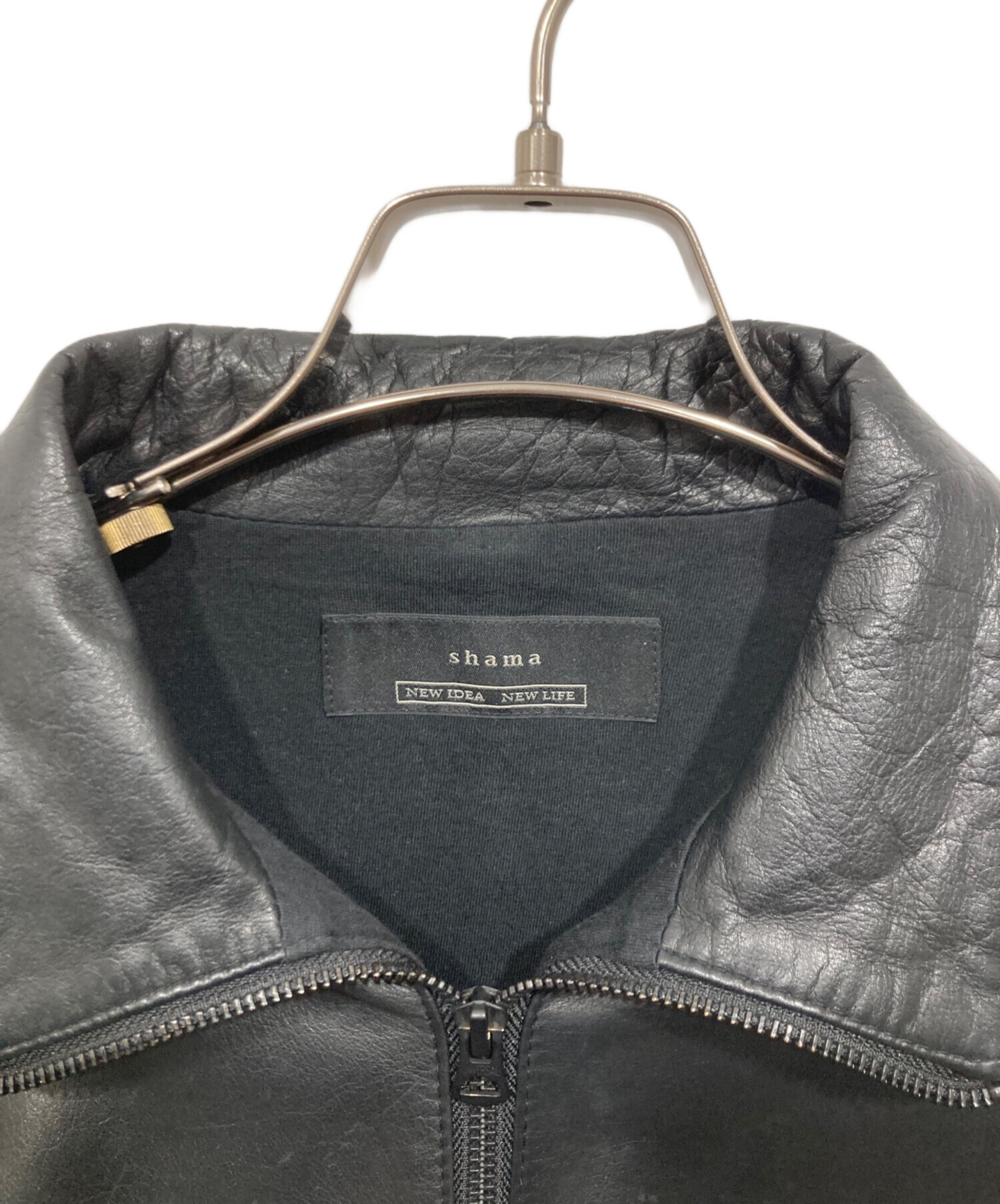 中古・古着通販】Shama (シャマ) レザージャケット ブラック サイズ:38