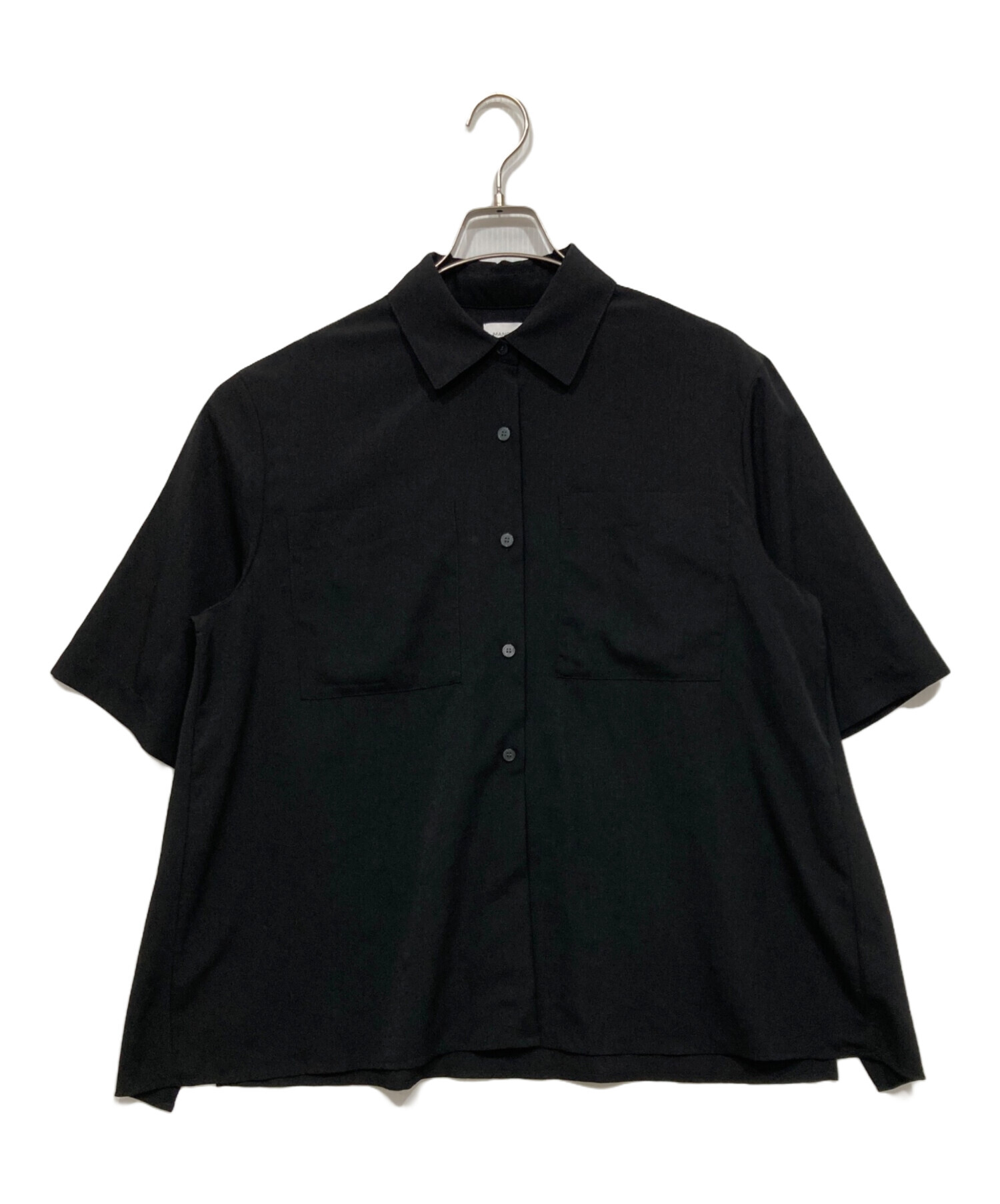 中古・古着通販】MANOF (マノフ) BACK LAYER SHIRT ブラック サイズ:F