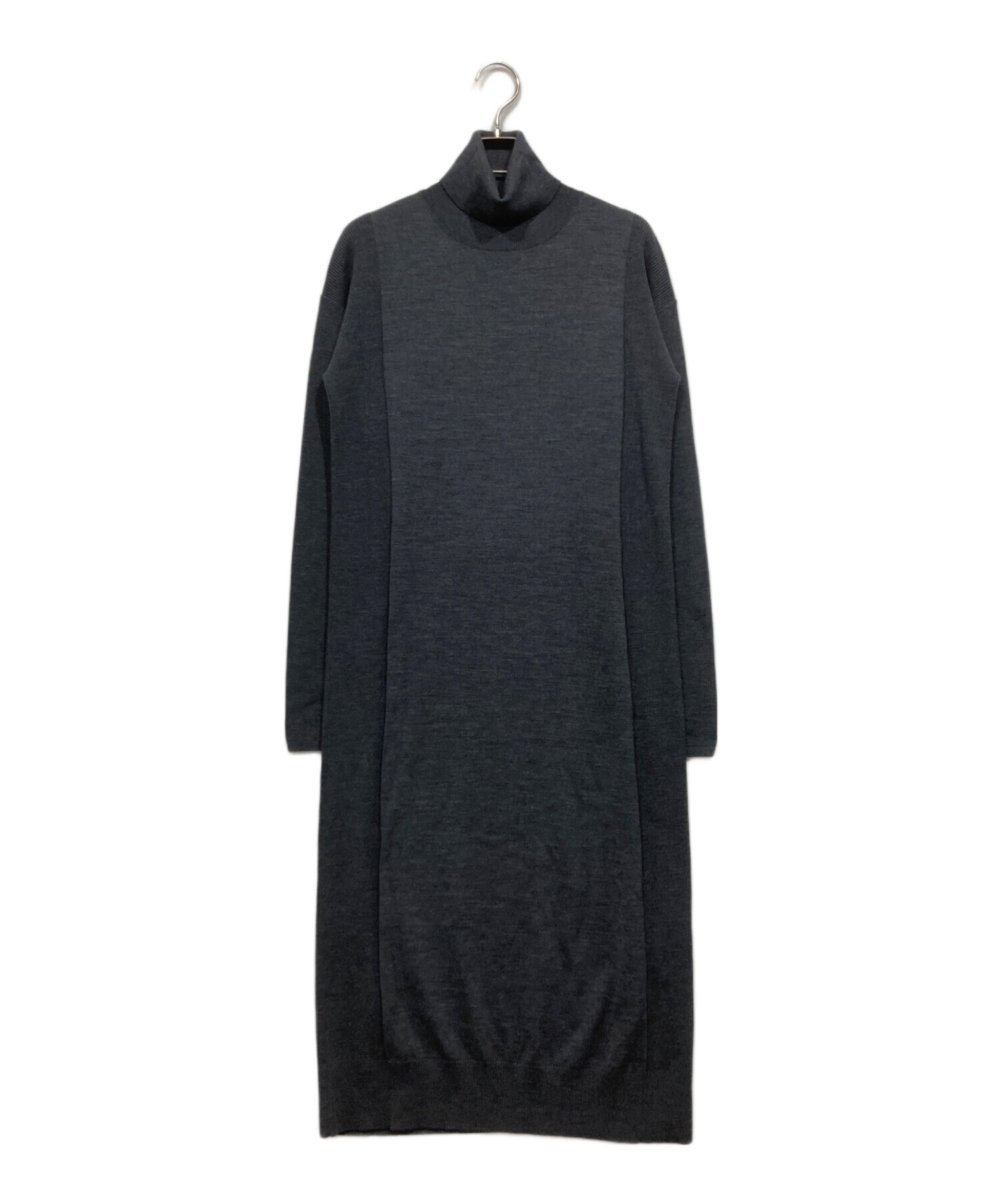 中古・古着通販】theory (セオリー) ニットワンピース グレー サイズ:S