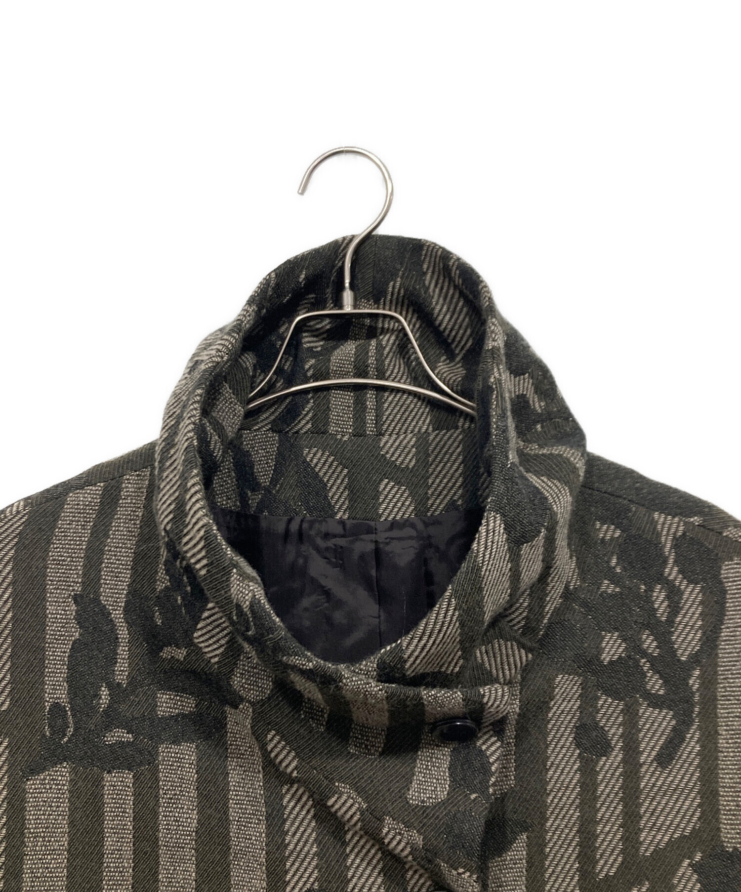 中古・古着通販】慈雨 (ジウ) スタンドカラーコート ブラウン サイズ