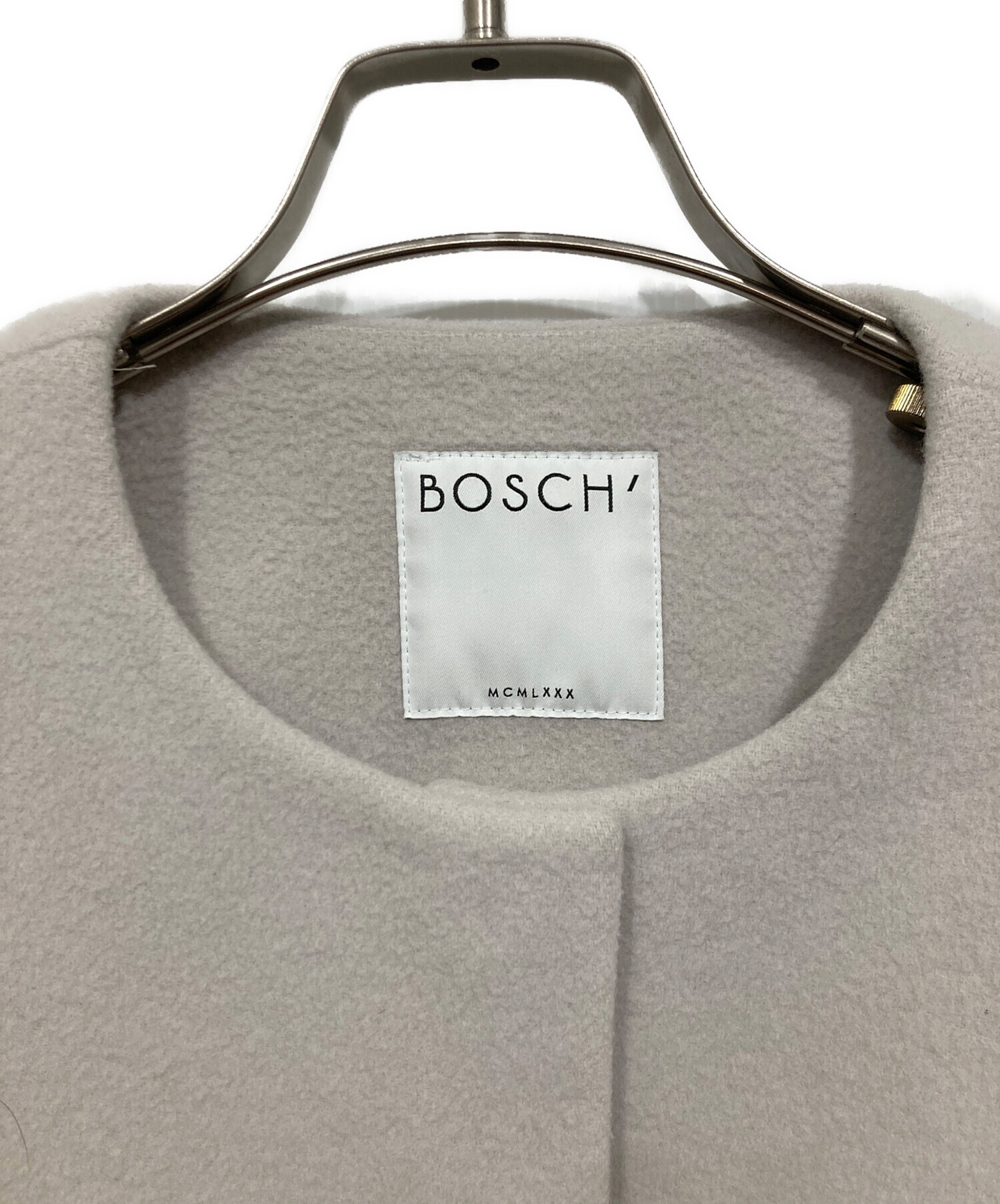 kao　BOSCHショートコート 中古・古着通販】BOSCH (ボッシュ) ノーカラーショートコート グレー