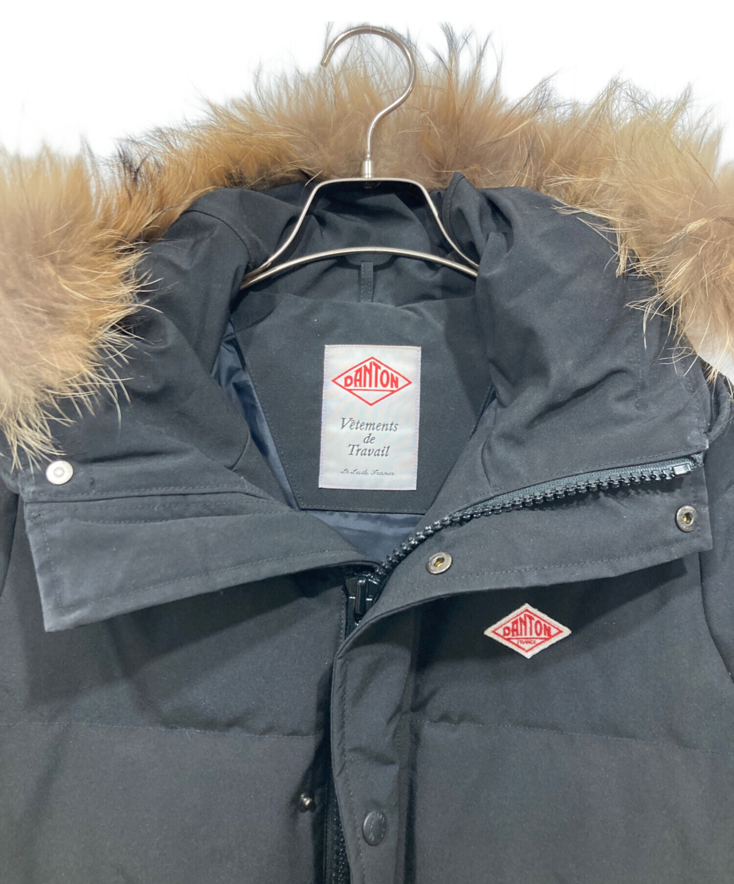 中古・古着通販】DANTON (ダントン) フード付きダウンコート ブラック