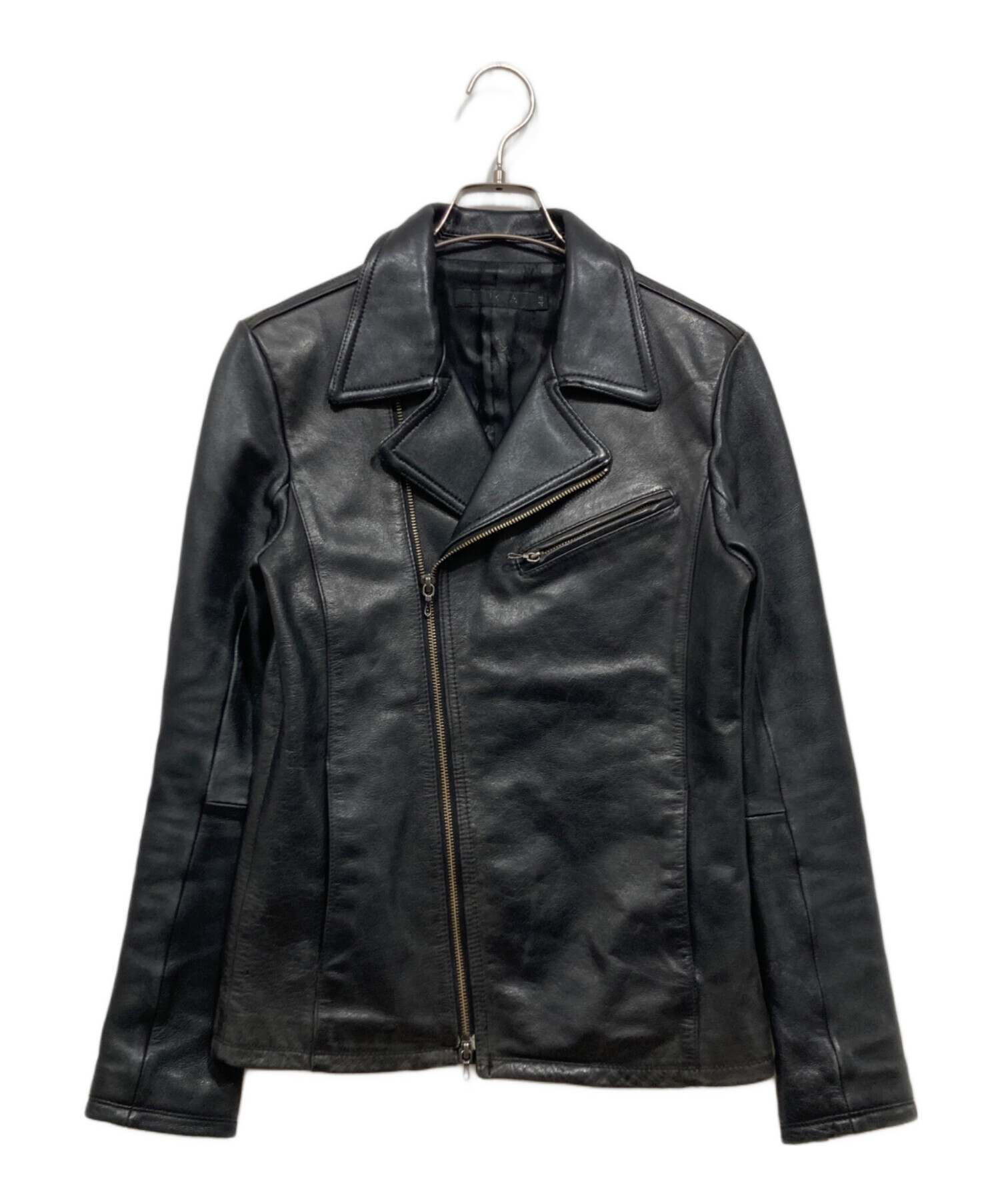 FUGAカウハイドダブルライダースジャケット 中古・古着通販】FUGA (フーガ) ダブルライダースジャケット ブラック