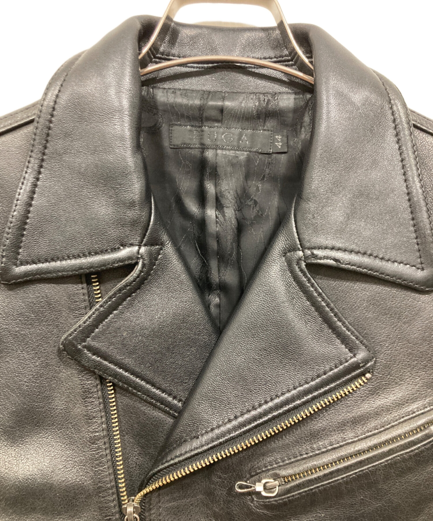 中古・古着通販】FUGA (フーガ) ダブルライダースジャケット ブラック