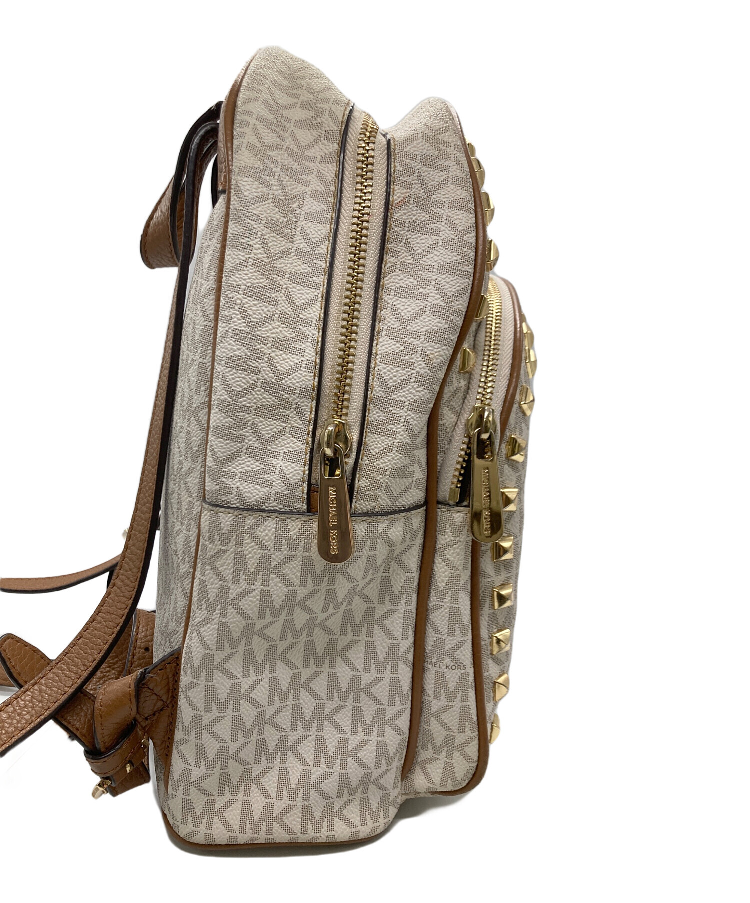 MICHEAL KORS マイケルコースリュックMK柄 総柄 ホワイト MICHAEL KORS 