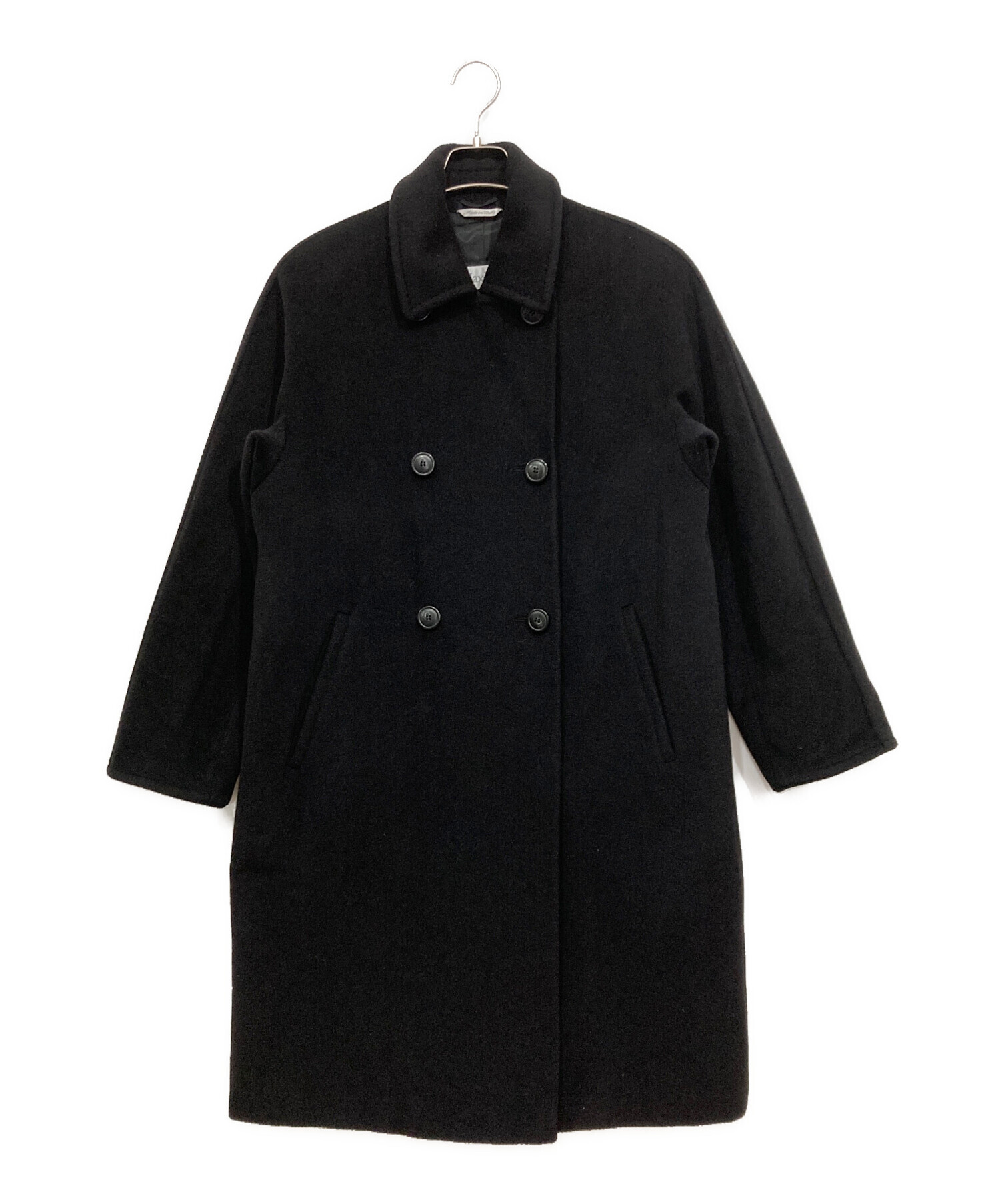 中古・古着通販】MaxMara (マックスマーラ) カシミヤ混コート ブラック 