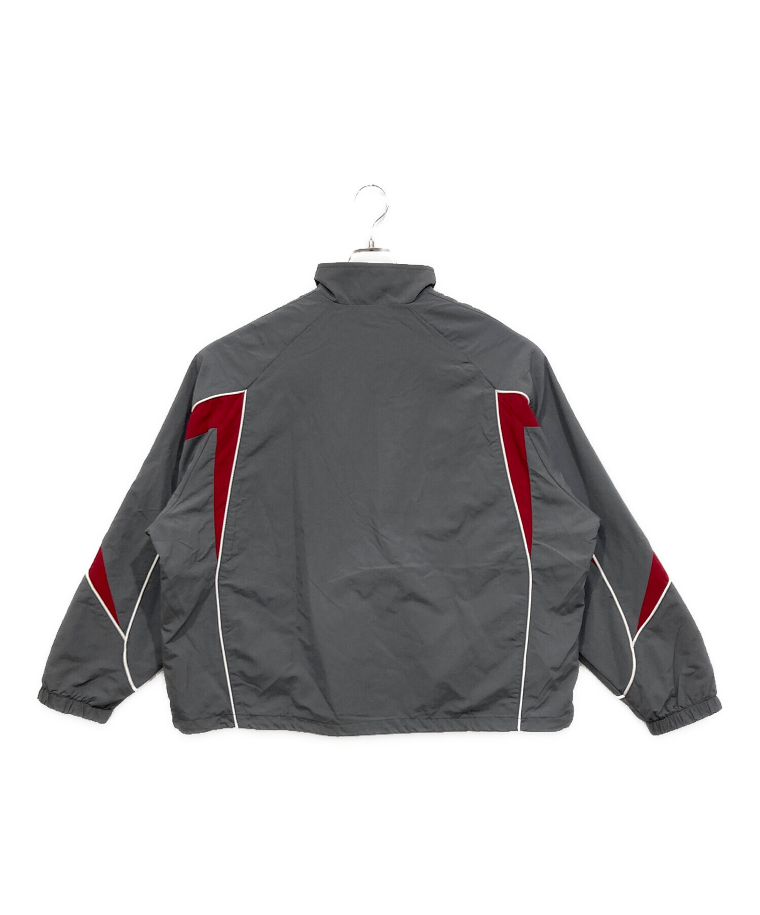 Supreme ナイロンジャケット グレー 赤 11 中古・古着通販】Supreme (シュプリーム) コントラストパイピング