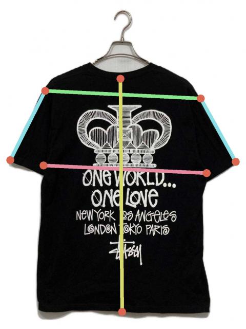 中古・古着通販】stussy (ステューシー) プリントTシャツ ブラック