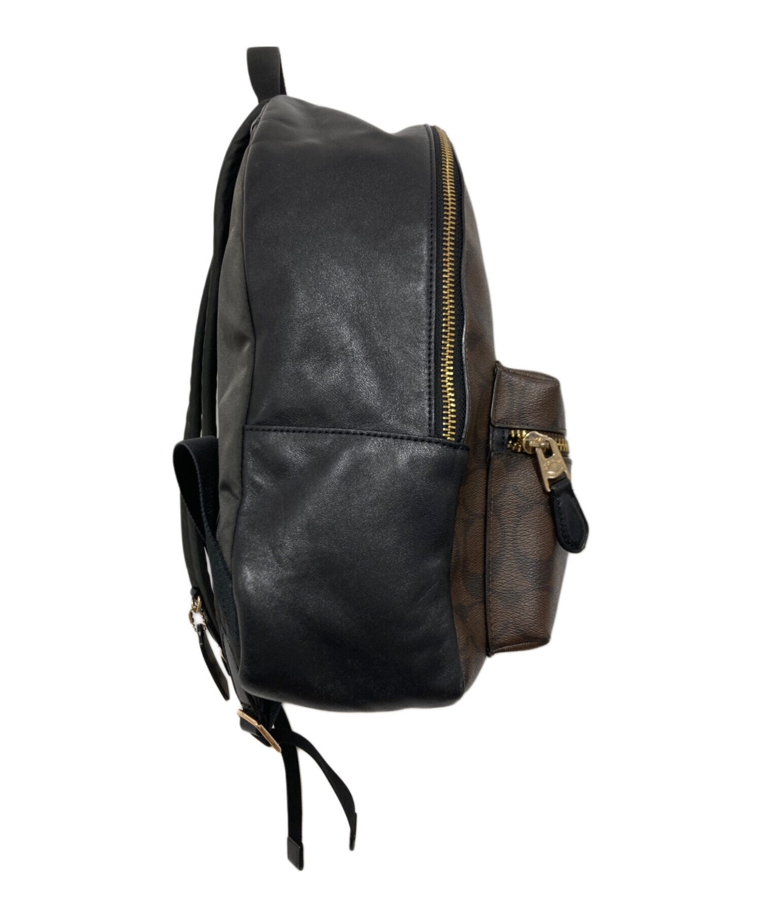 中古・古着通販】COACH (コーチ) リュック ブラウン×ブラック 