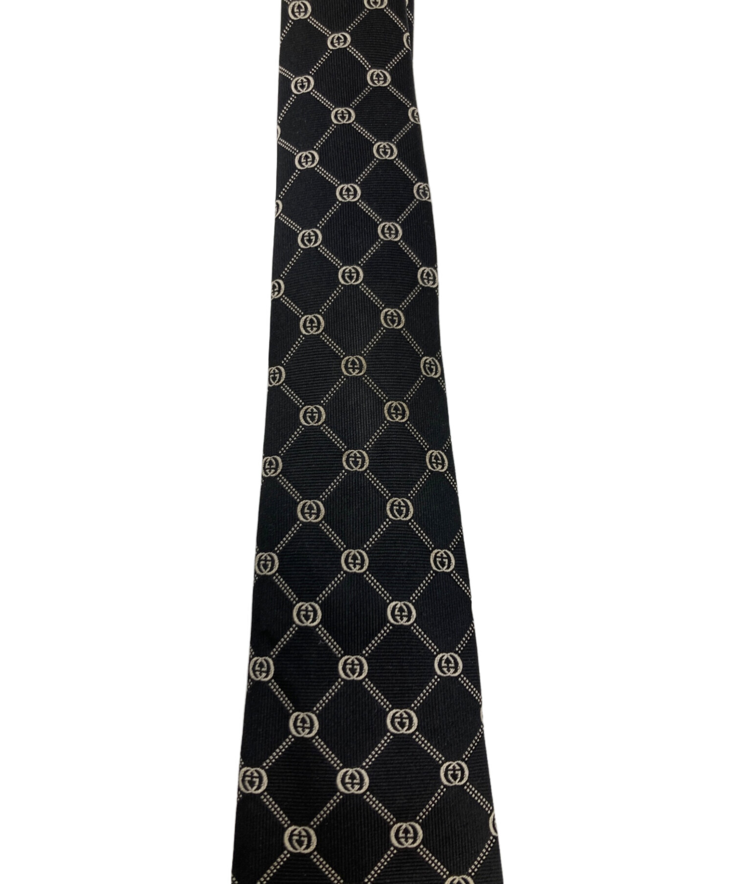 中古・古着通販】GUCCI (グッチ) GG柄ネクタイ ブラック サイズ:サイズ