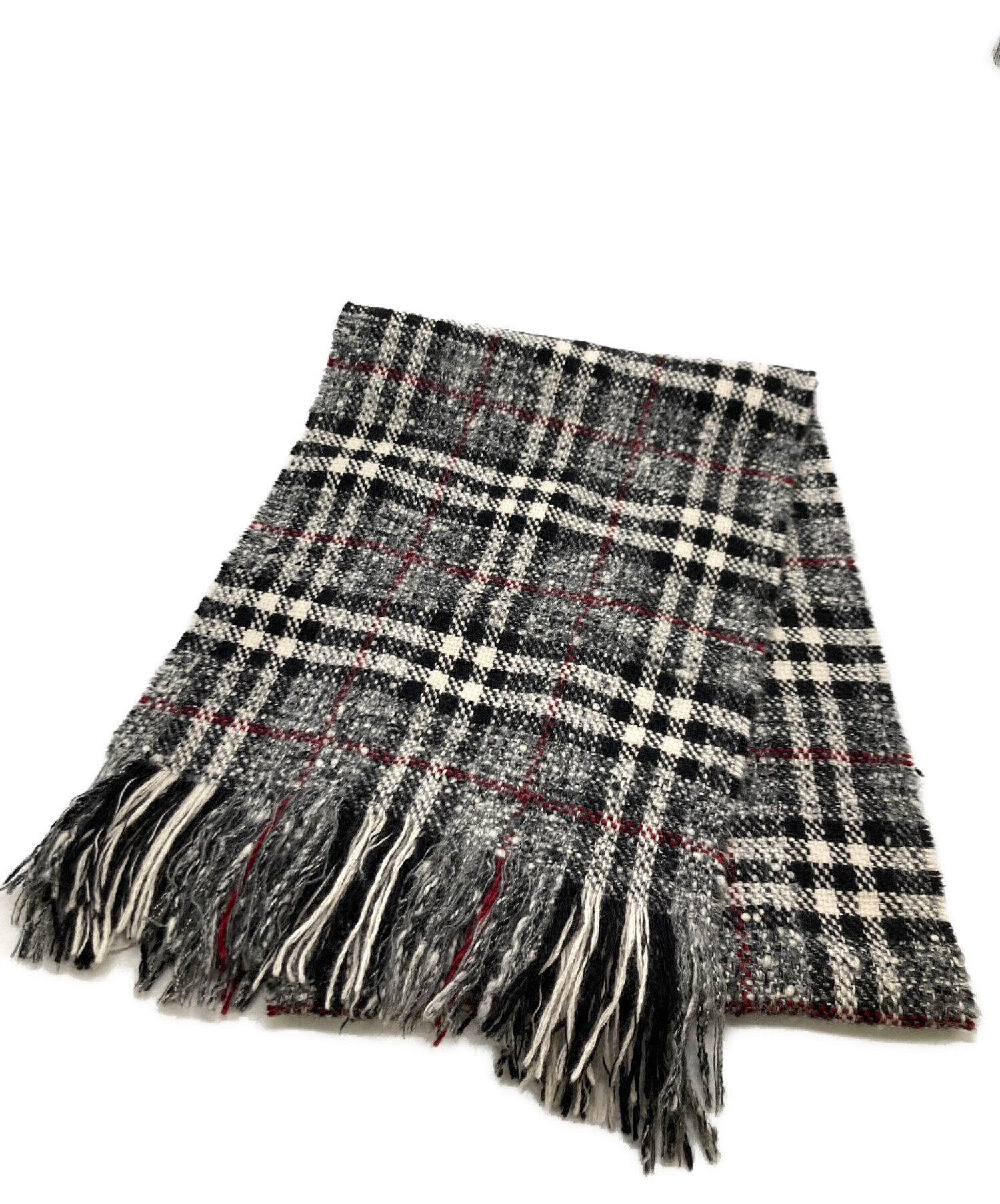 希少カラー　バーバリーロンドン　イギリス製　チェック柄　ウール　マフラー 中古・古着通販】BURBERRY LONDON (バーバリーロンドン) ウール混