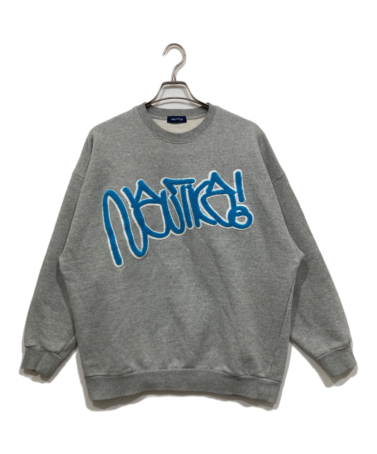 中古・古着通販】NAUTICA (ノーティカ) ロゴスウェット グレー サイズ 