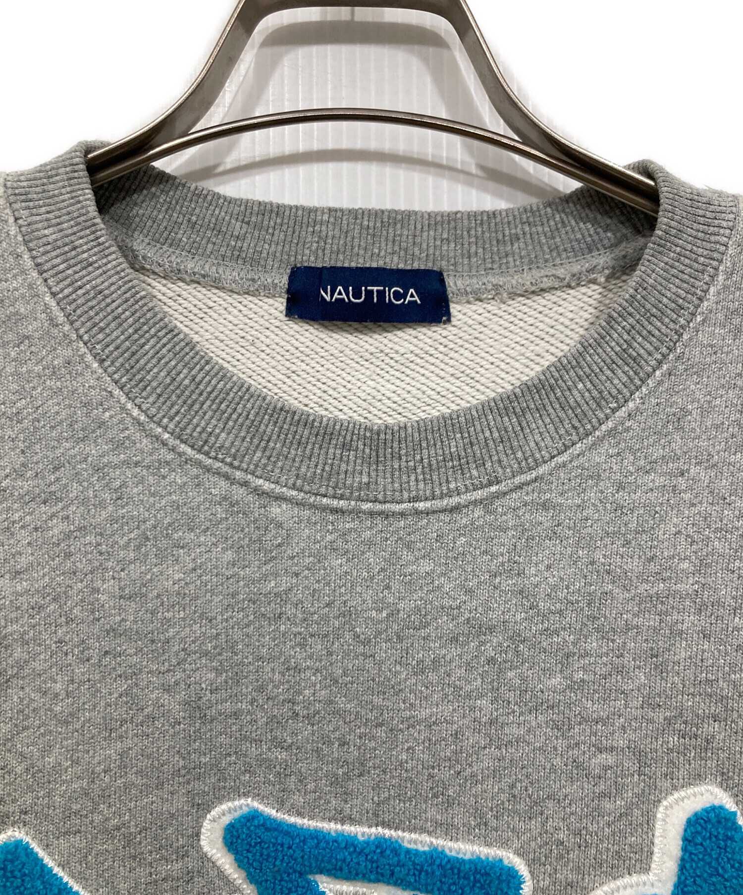 中古・古着通販】NAUTICA (ノーティカ) ロゴスウェット グレー サイズ 