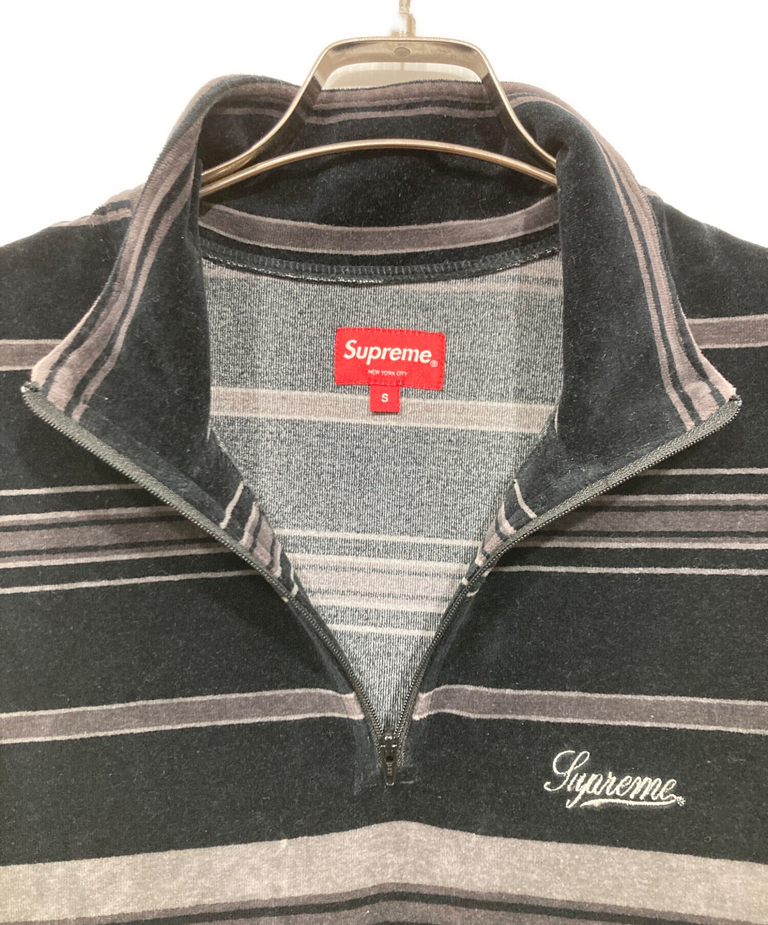 中古・古着通販】SUPREME (シュプリーム) ベロアハーフジッププル 