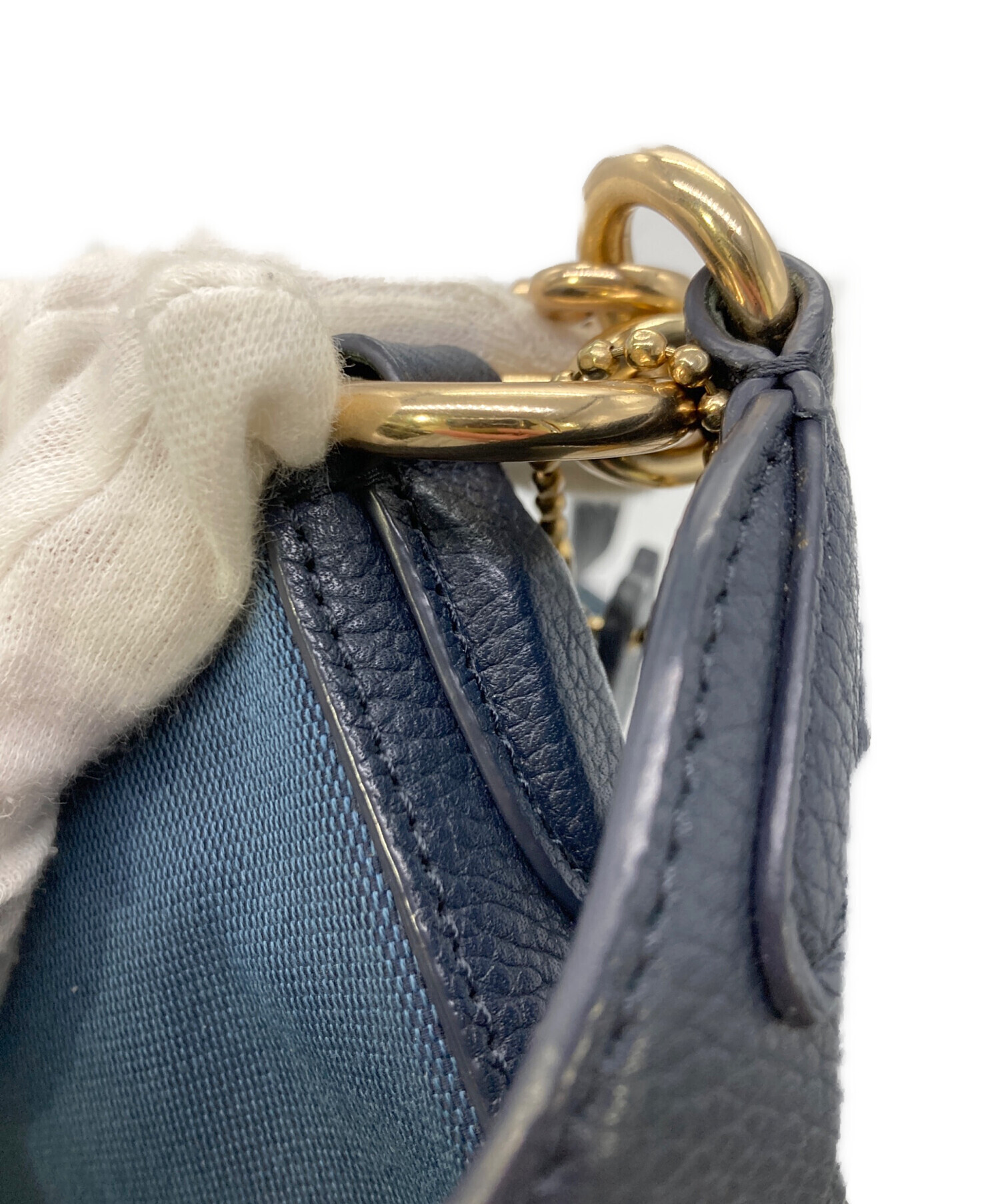 中古・古着通販】COACH (コーチ) 2WAYショルダーバッグ ブルー